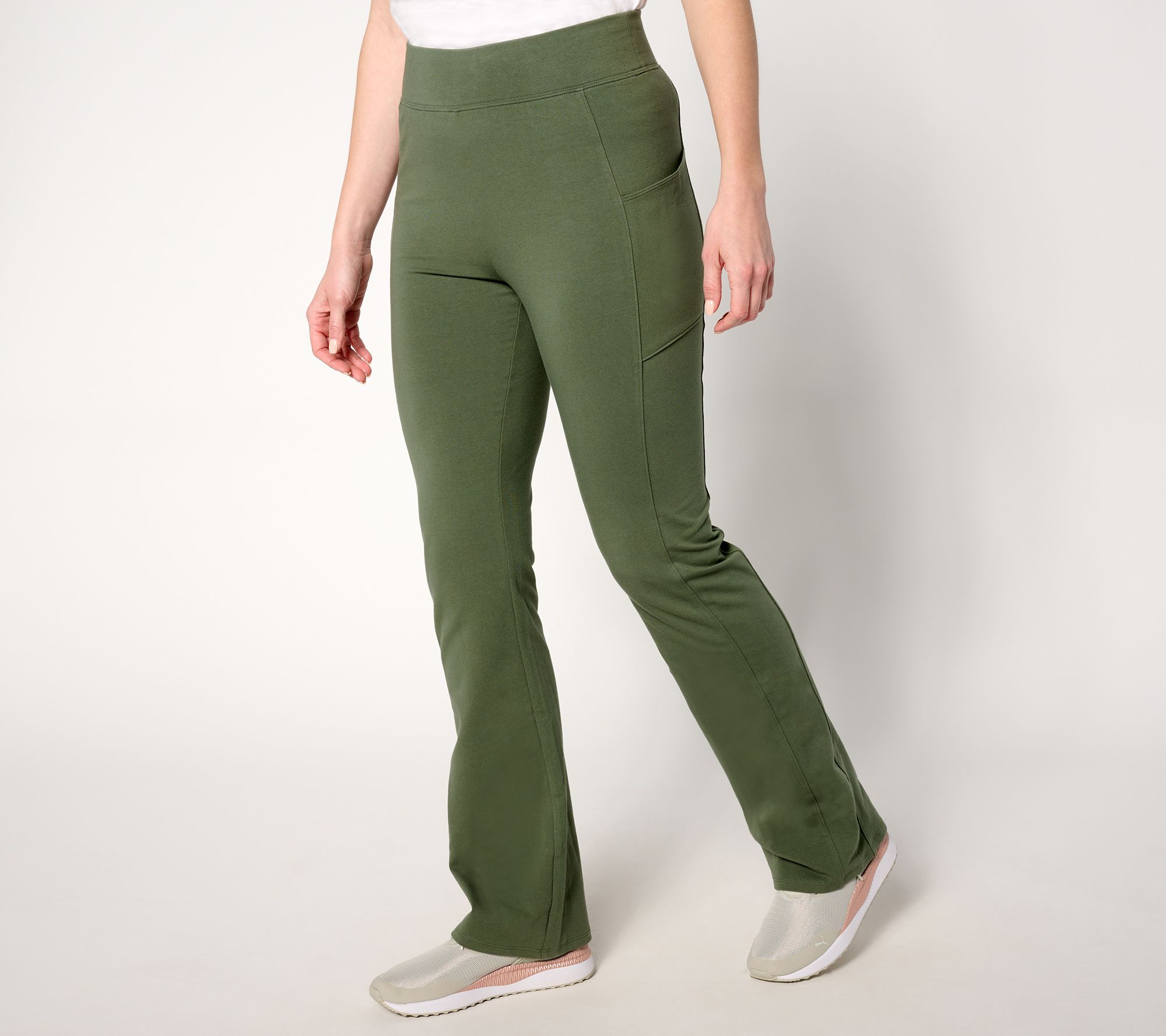 "As Is" Denim & Co. Active Tall Duo Stretch Lightly Boot Pant