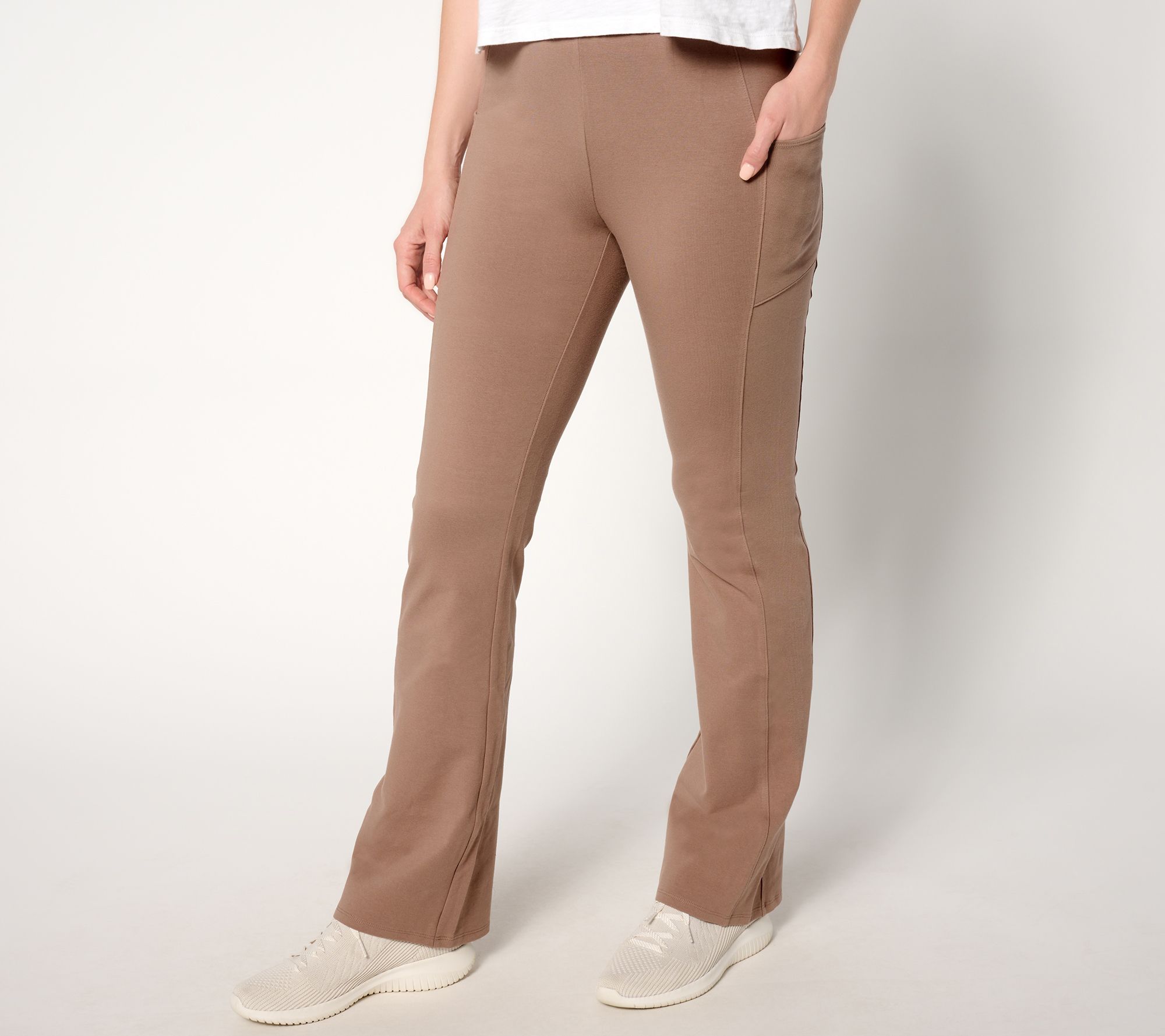 "As Is" Denim & Co. Active Tall Duo Stretch Lightly Boot Pant