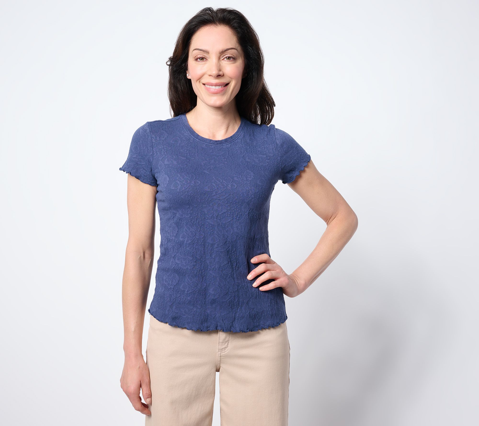 NIC+ZOE Lace Knit T-Shirt