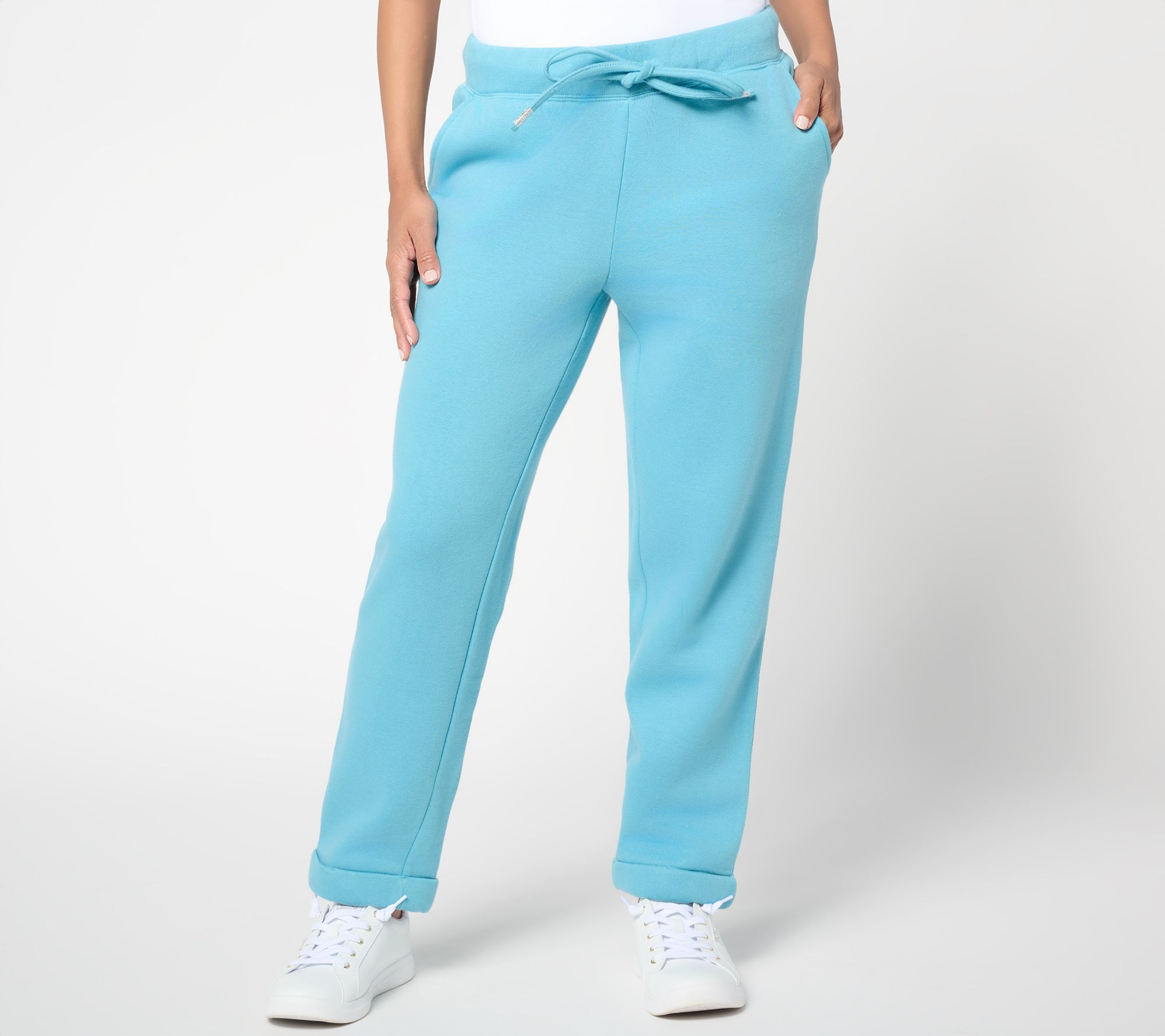 Martha Stewart Signature Petite French Terry Slim Leg Ankle Pants