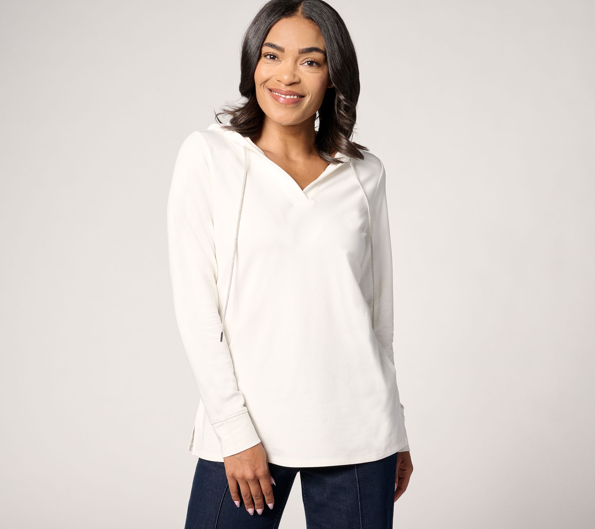 "As Is" Jingle Belles by Kim Gravel Holiday Hoodie with Sparkle Ties
