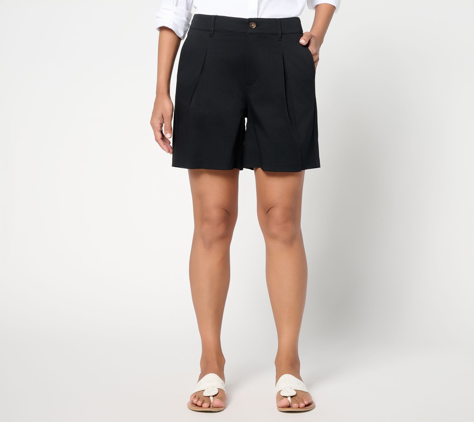 BEAUTIFUL by Lawrence Zarian Regular Stretch Sateen Bermuda Short