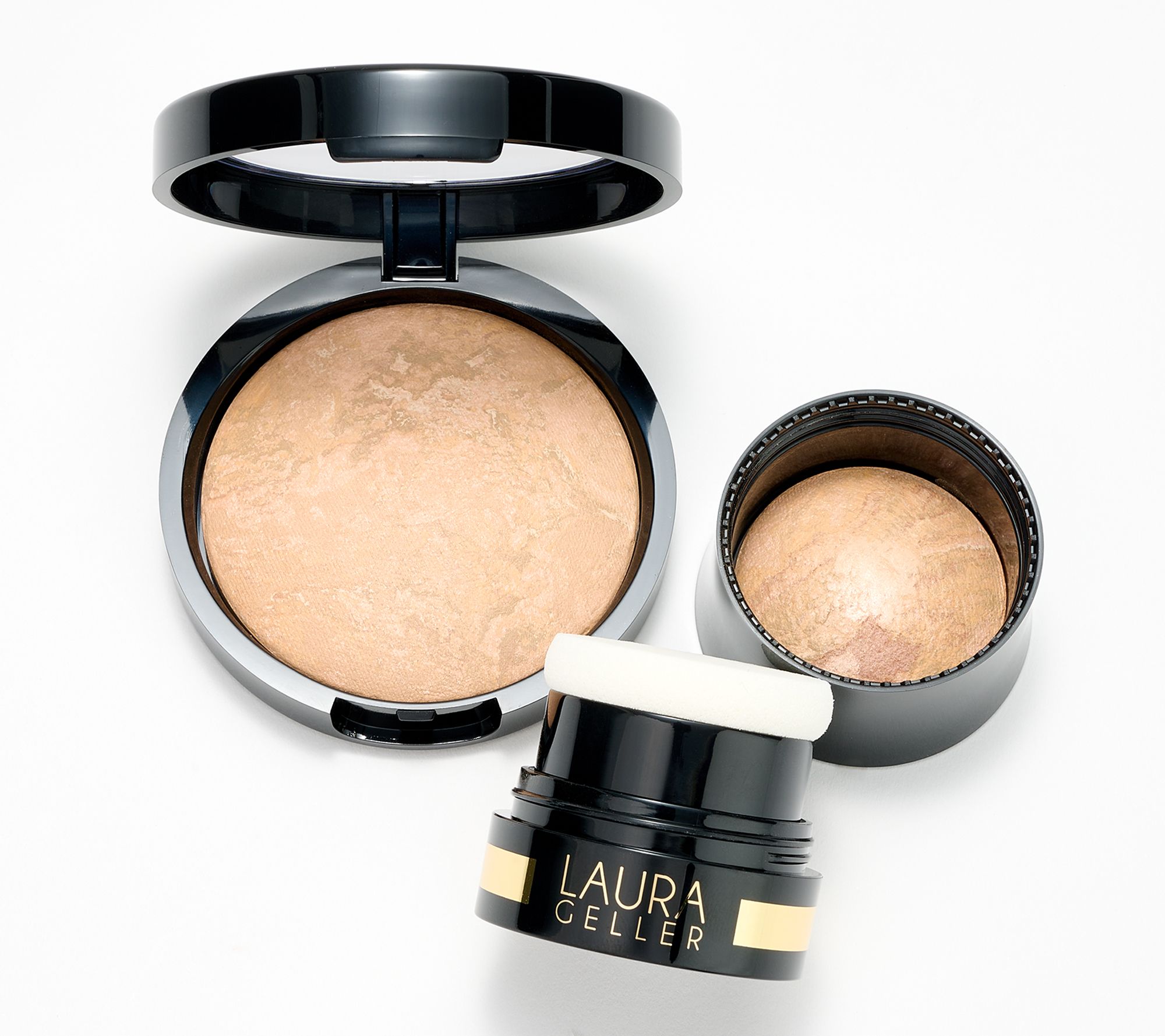 Laura Geller Balance N Glow Home & Away Baked Foundation Set