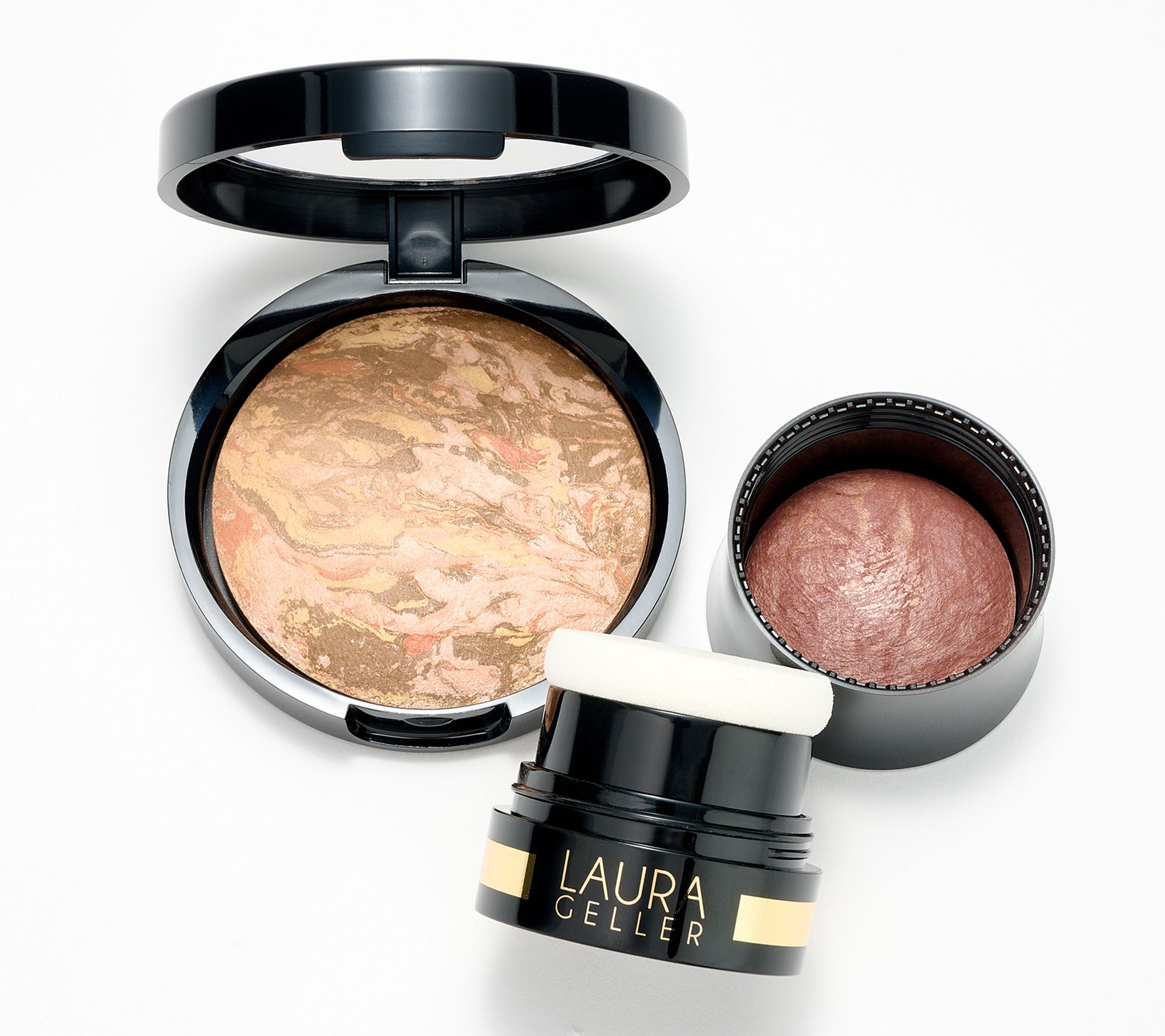 Laura Geller Balance N Glow Home & Away Baked Foundation Set