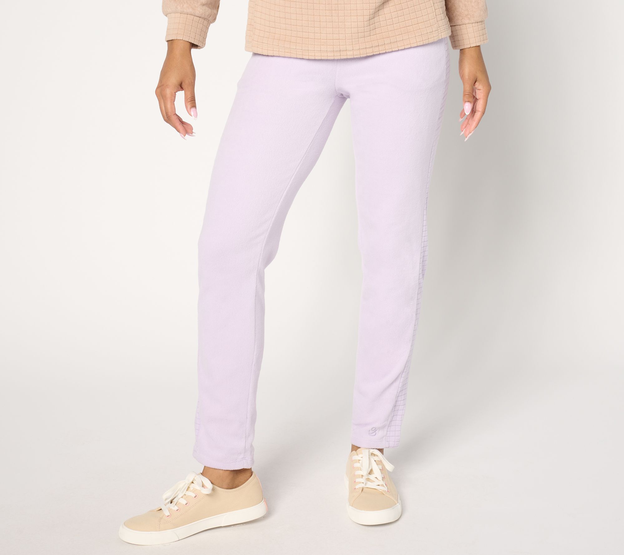 "As Is" Cuddl Duds Fleecewear with Grid Slim Pant