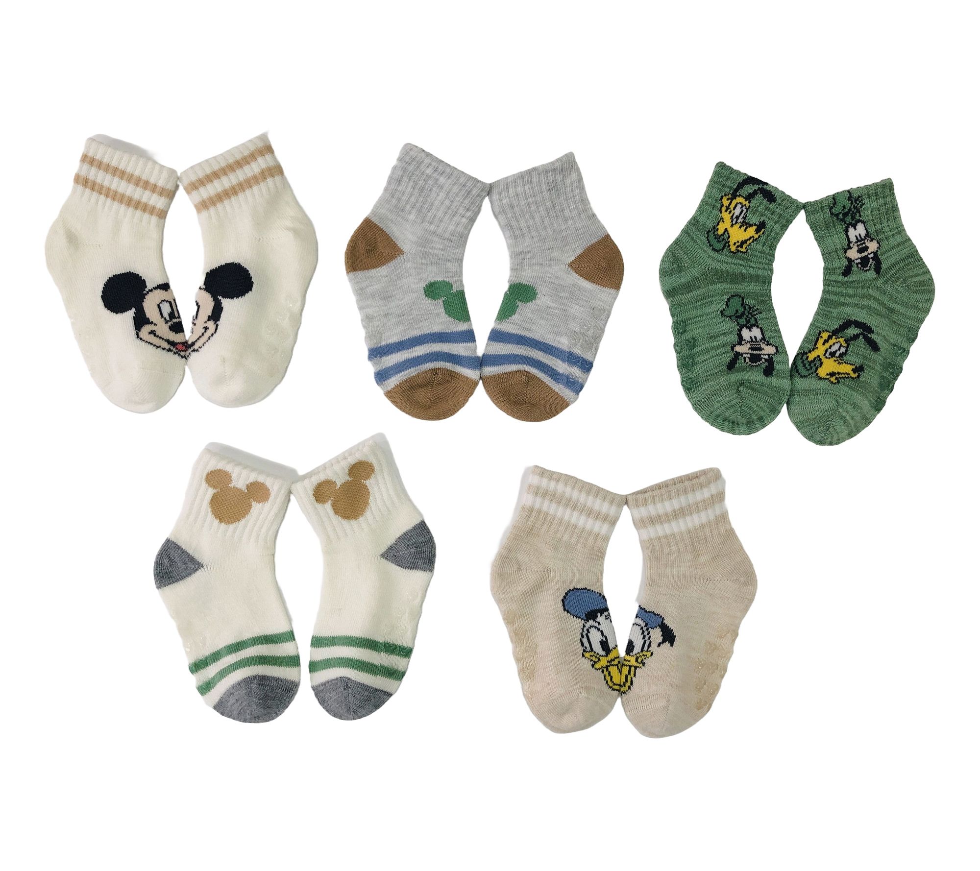 Disney Infant's Set of 5 Ribbed Mid-Crew Socks