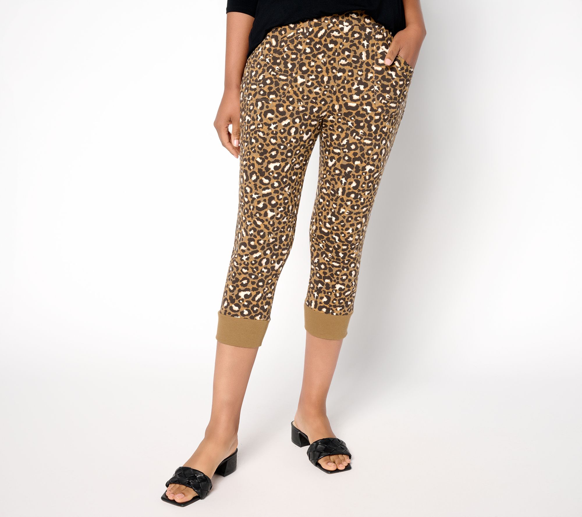 LOGO by Lori Goldstein Regular Knit Capri Pants