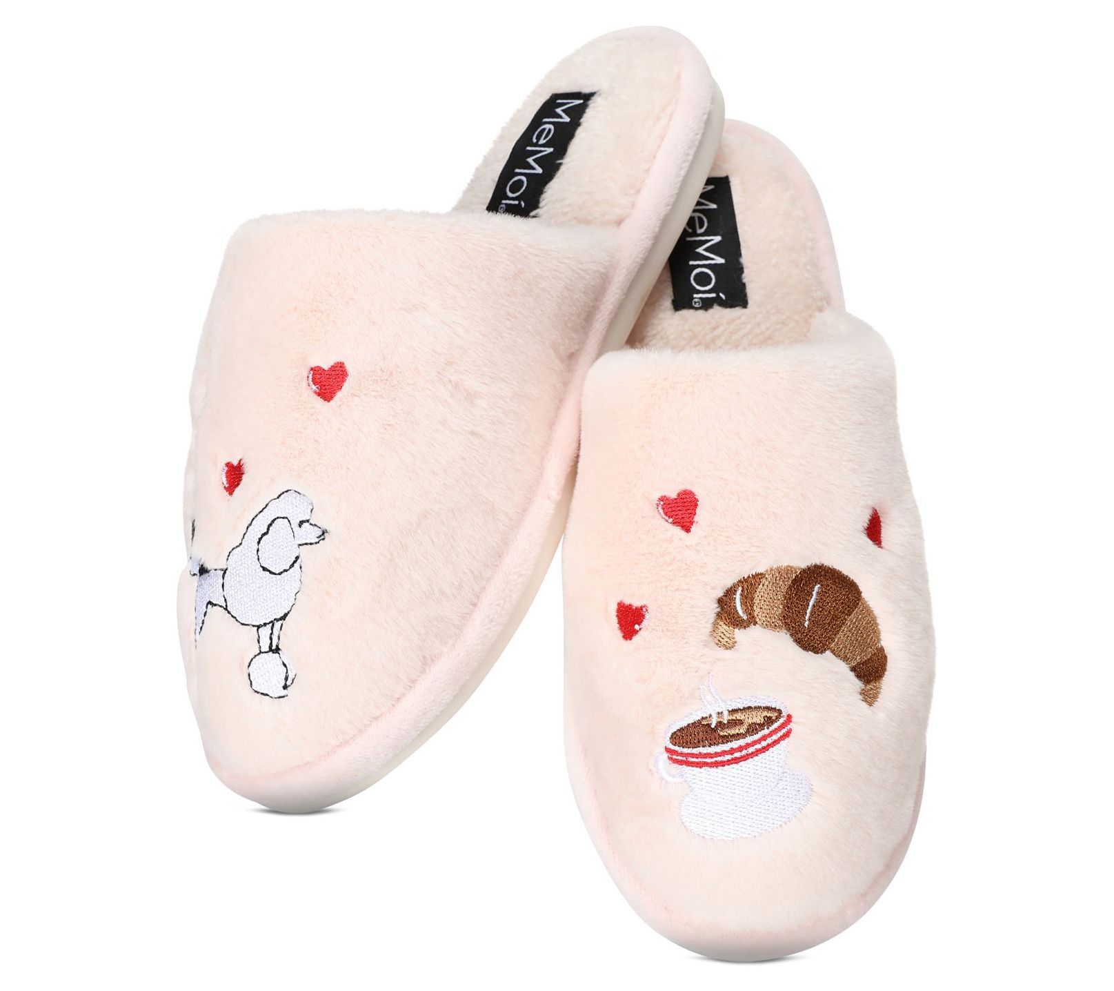 Memoi Women's I Love Paris Plush Slippers