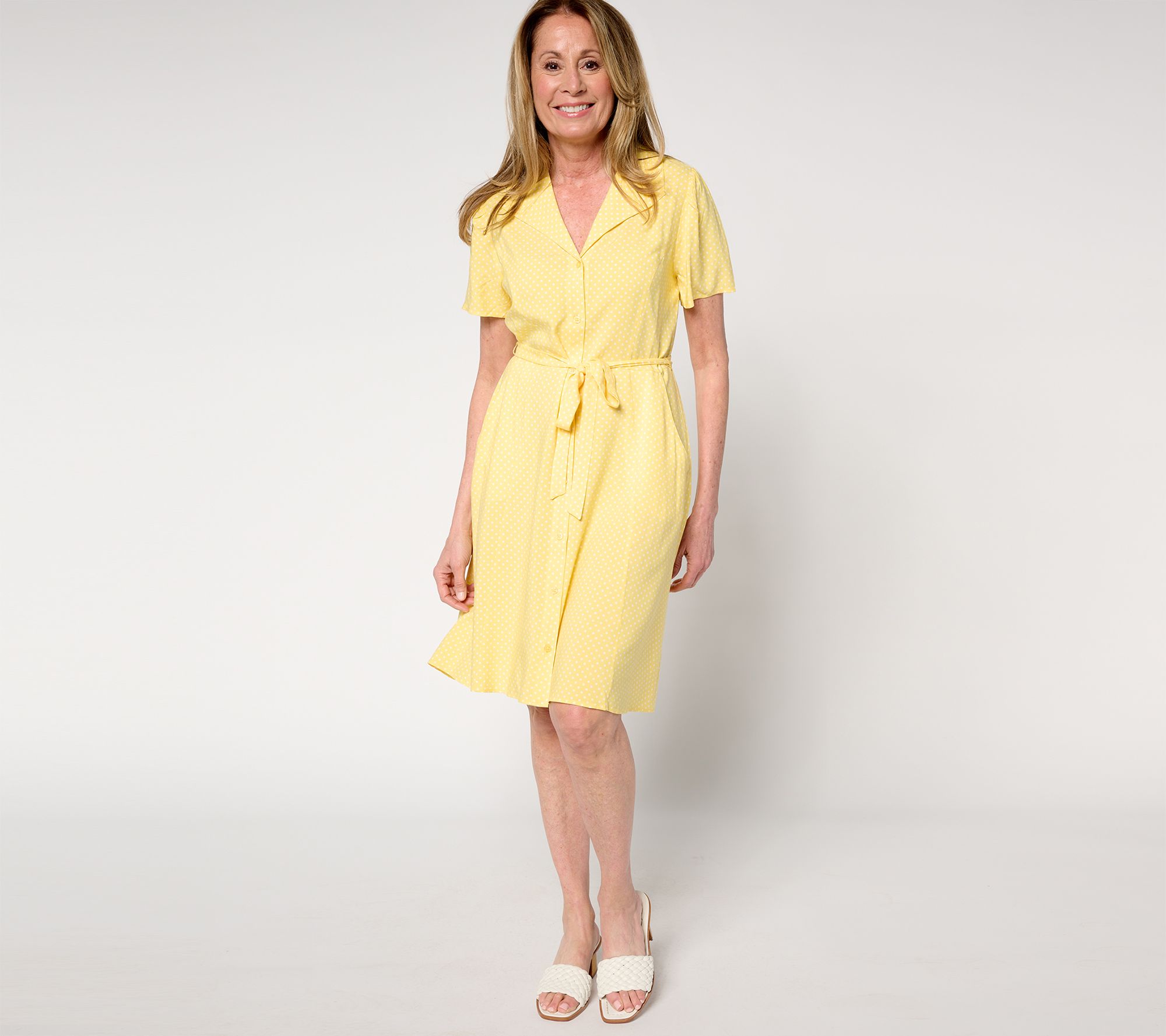 "As Is" Me by Jennie Garth Petite Dottie Printed Dress