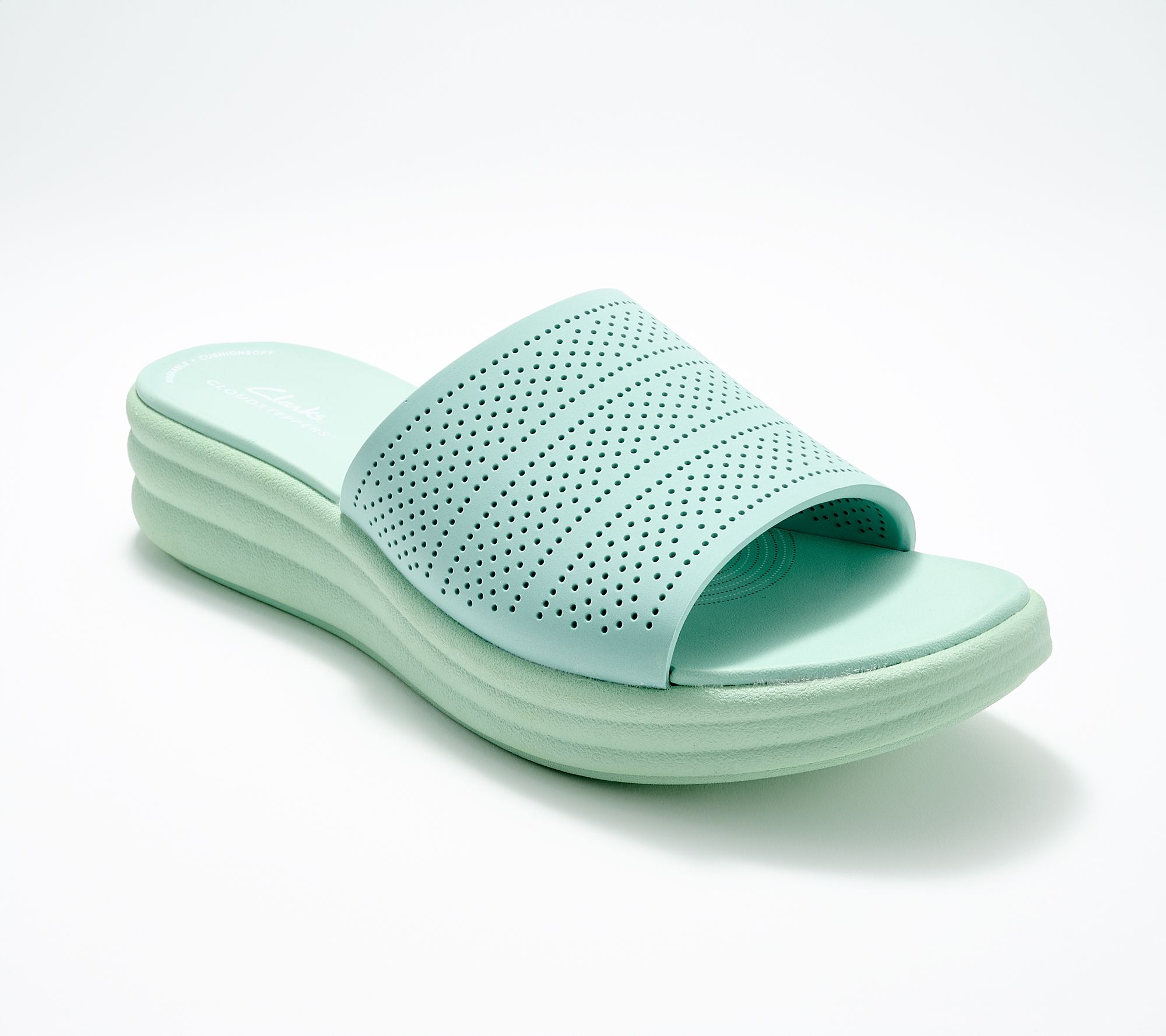 "As Is" Clarks Cloudsteppers Washable Slide Sandals - Drift Twist