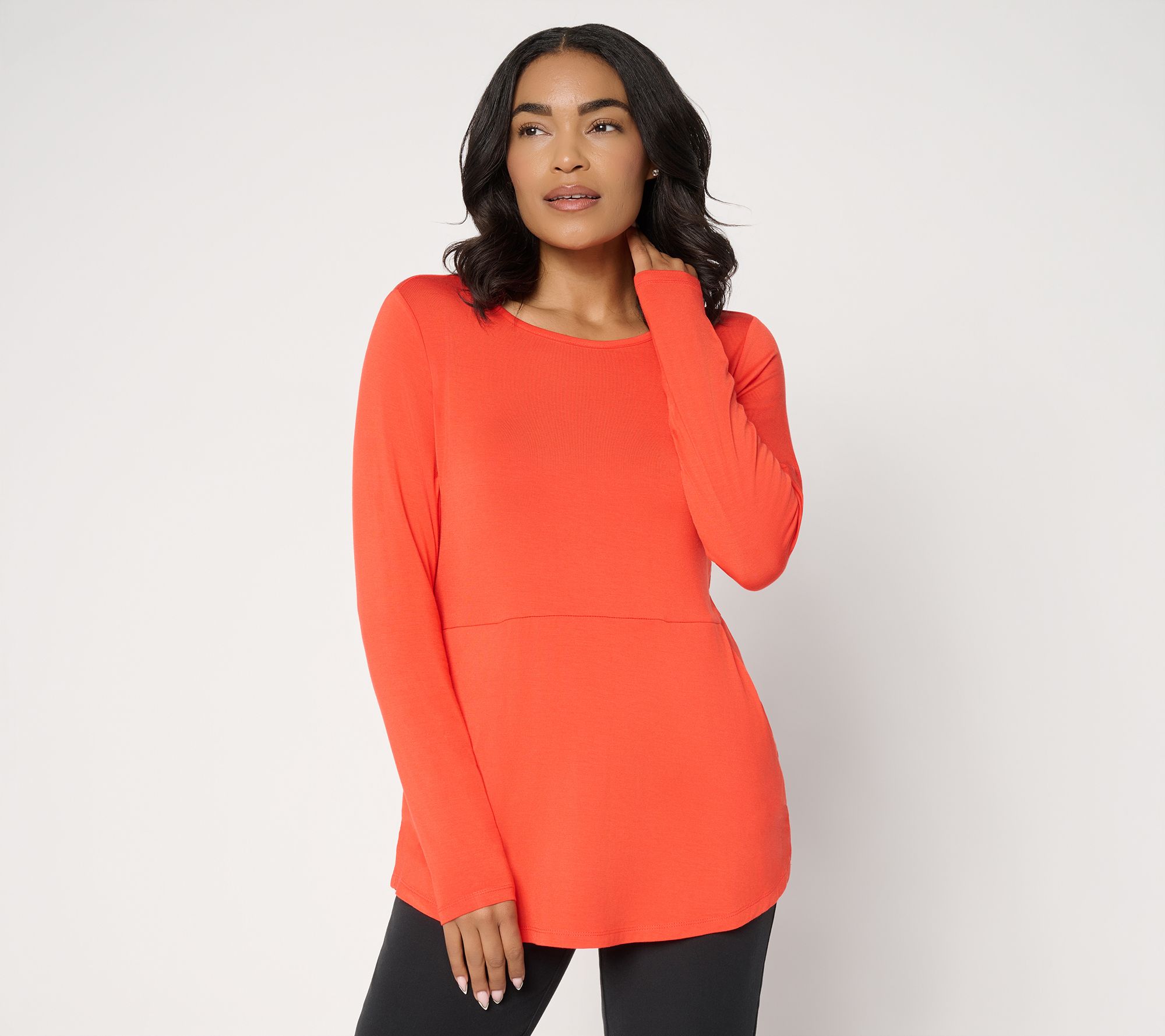 Joan Rivers Button Back Long Sleeves Tunic