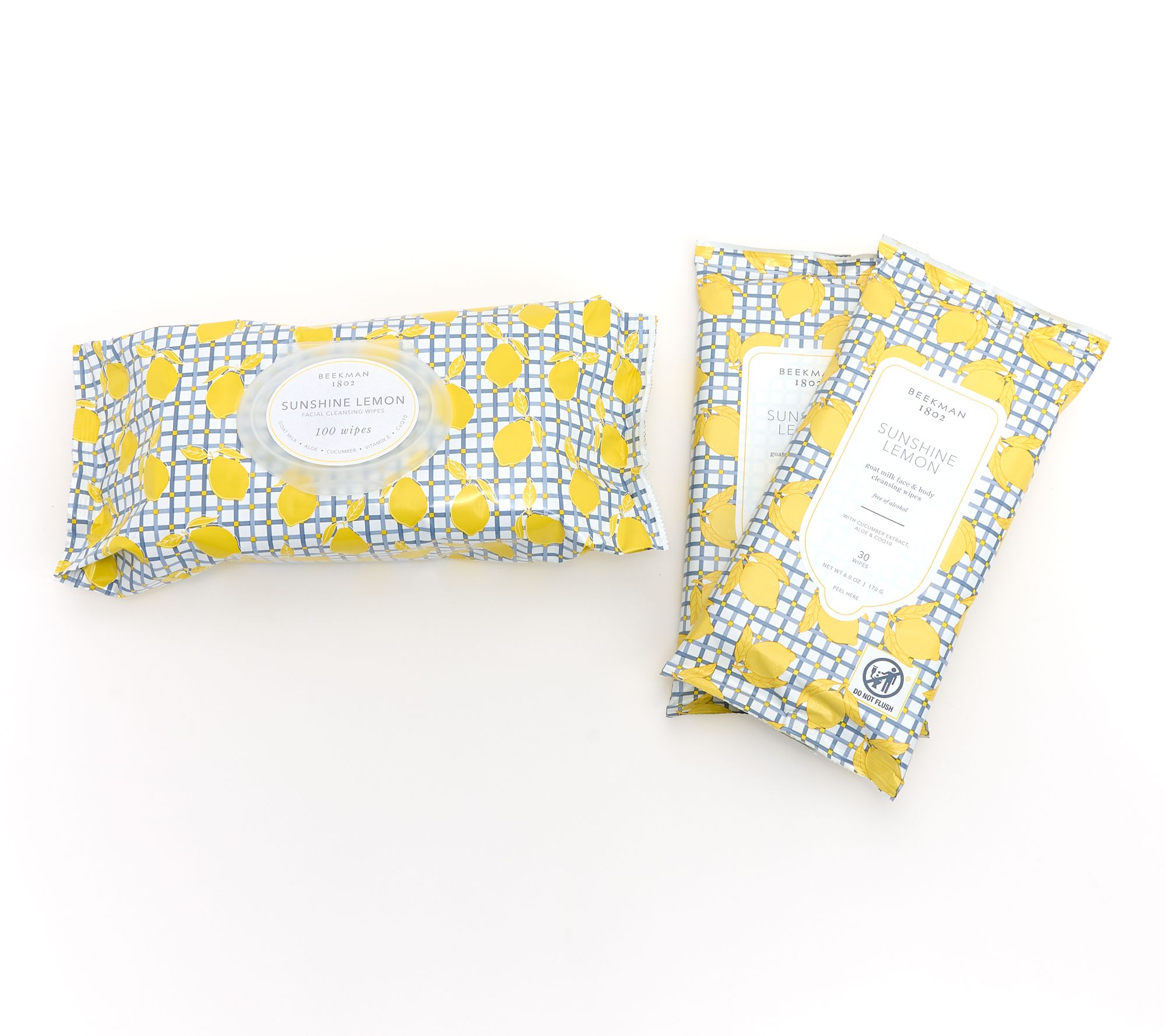 Beekman 1802 Face & Body Wipes 30ct Duo + 100ct Supersize Set