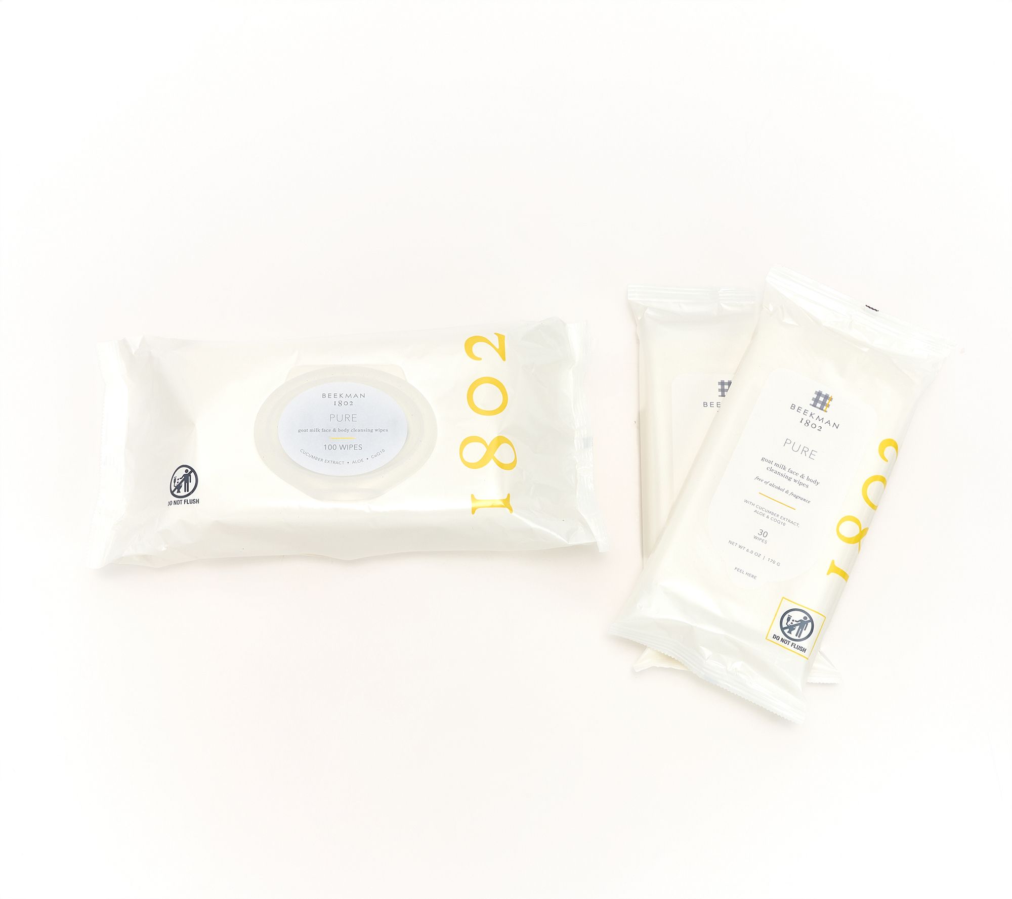 Beekman 1802 Face & Body Wipes 30ct Duo +