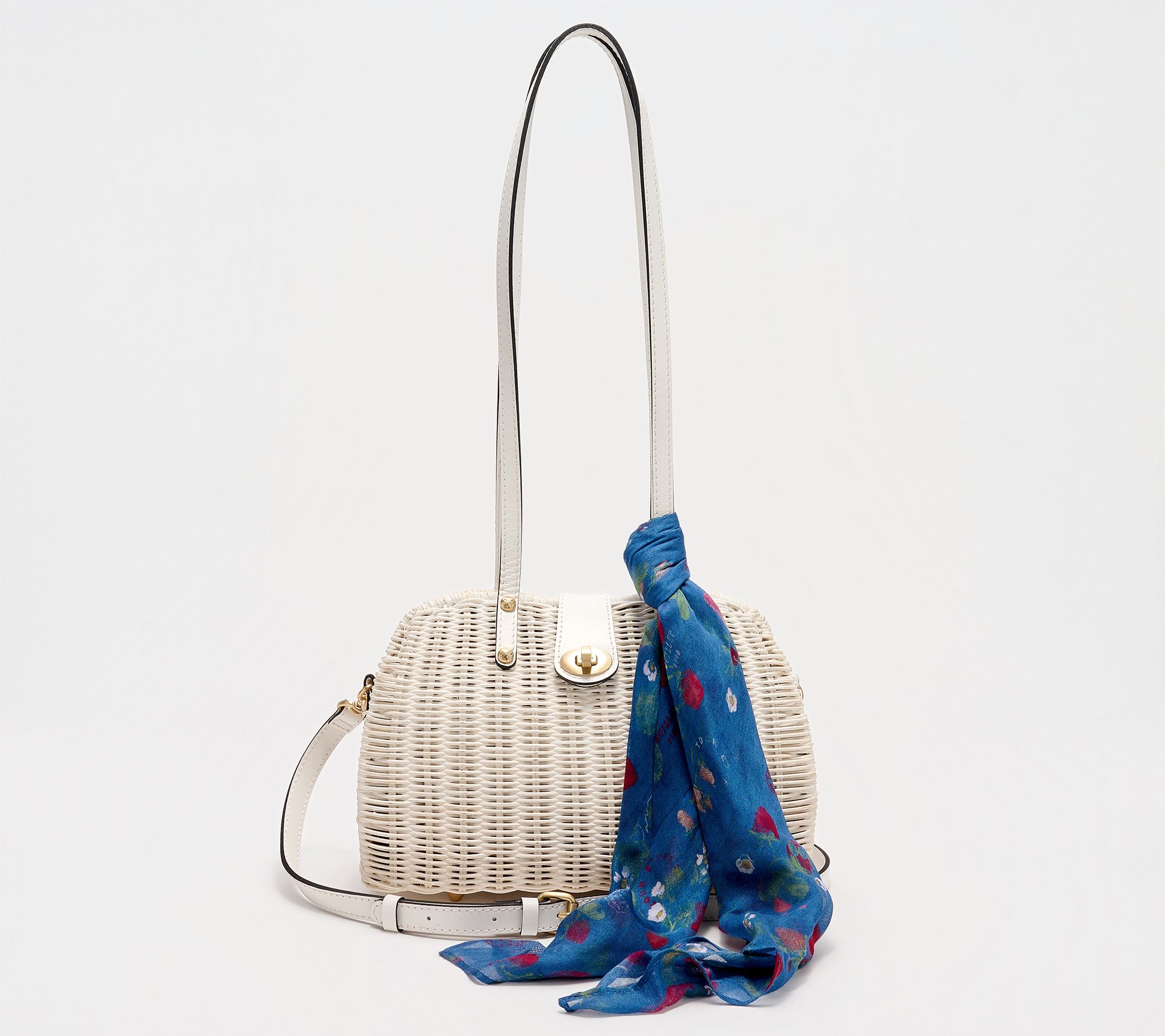 Patricia Nash Isere Wicker Satchel with Scarf