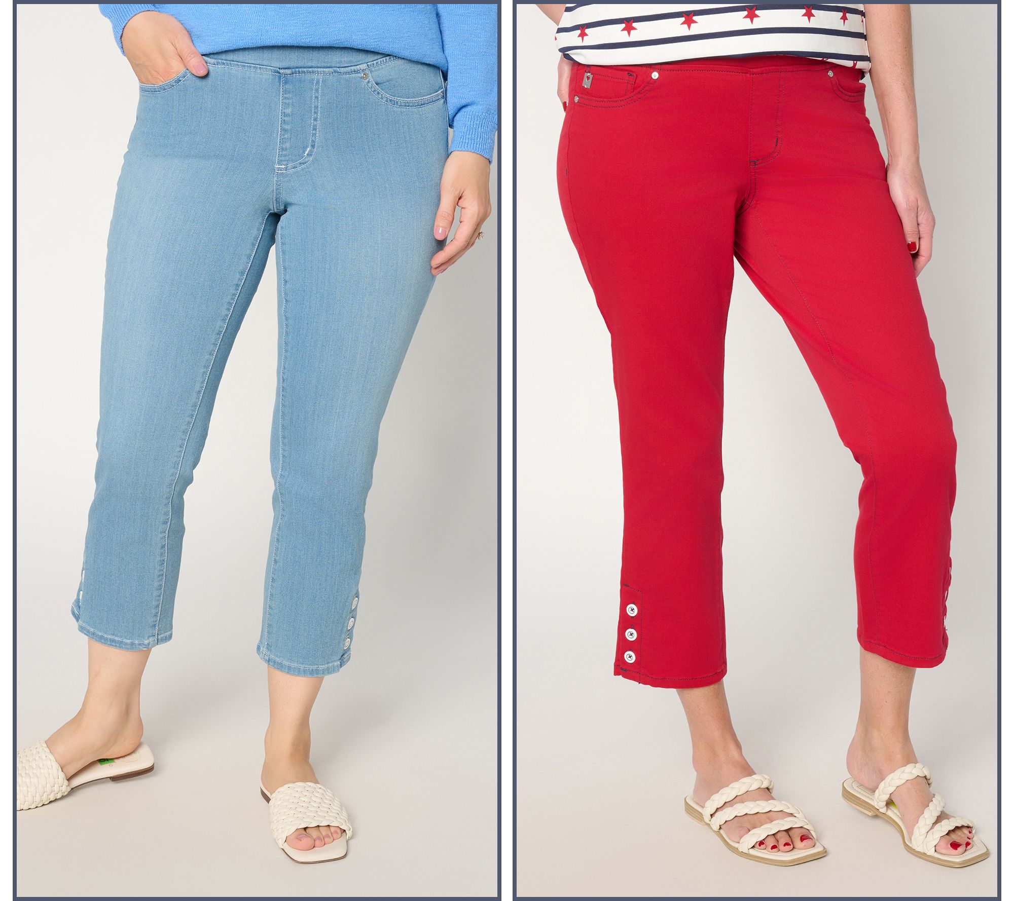  Belle by Kim Gravel Primabelle Button Cropped Jean - A721150