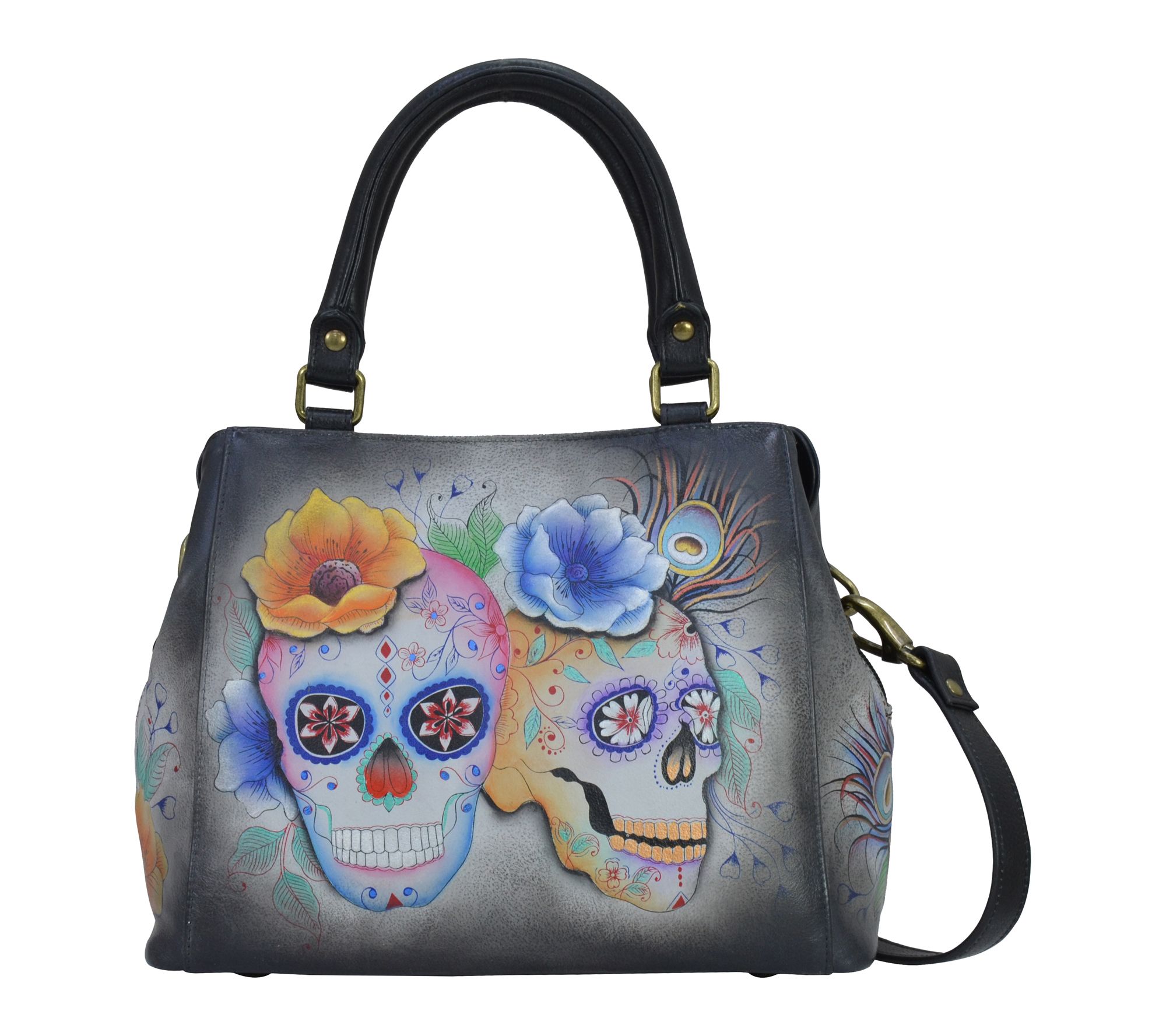 Anushcka Painte d Leather Multi Compartment Sa tchel