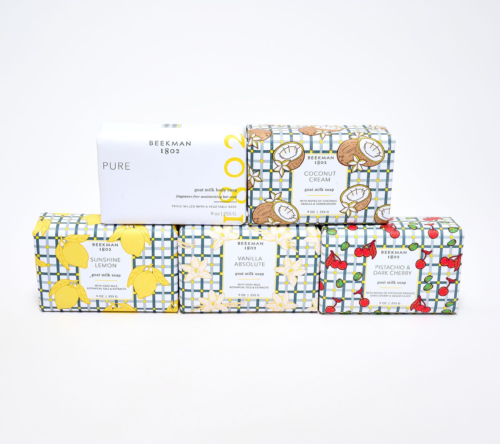  Beekman 1802 9oz Assorted 5pc Goat Milk Bars of Soap