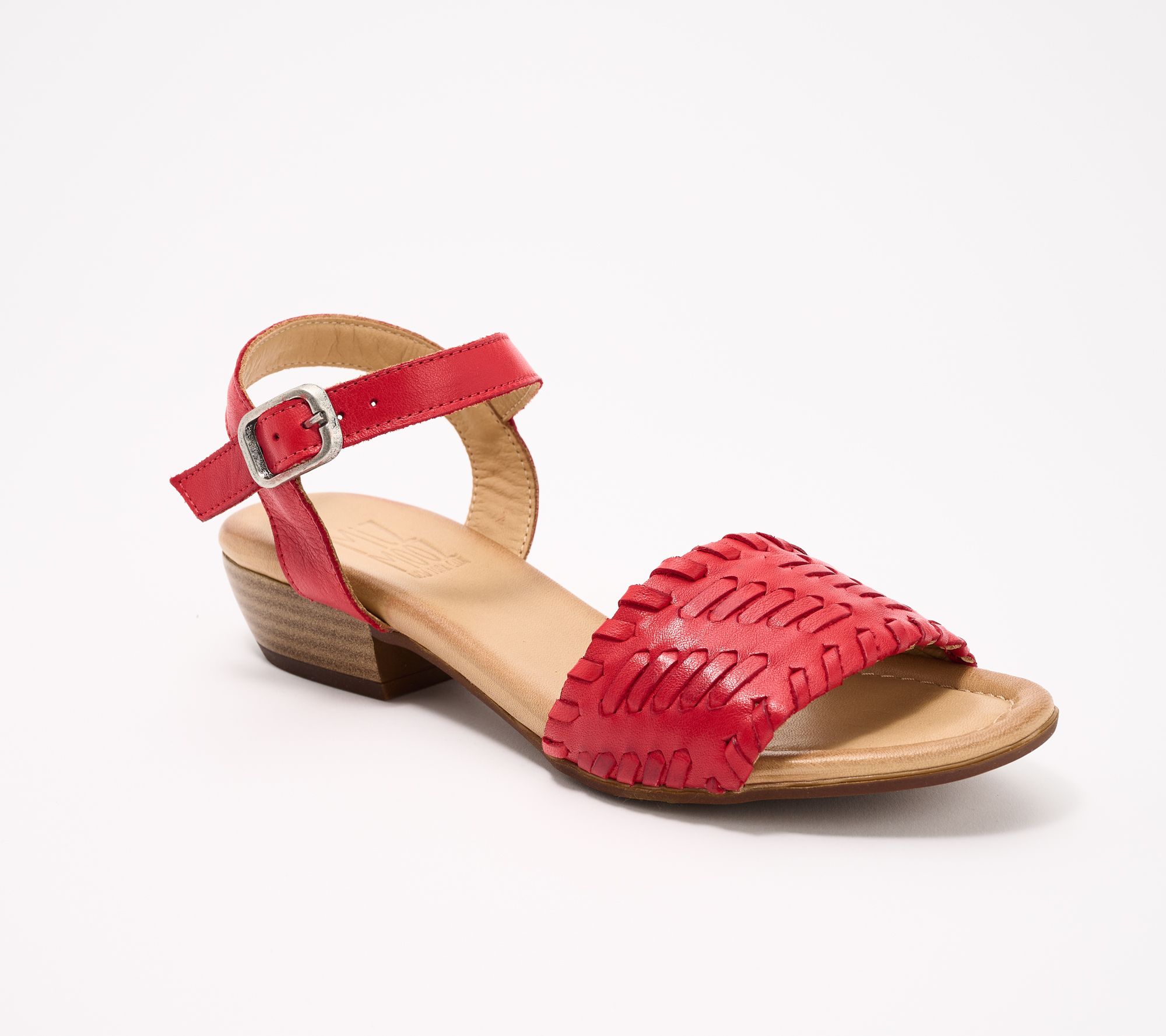 Miz Mooz Leather Woven Heeled Sandals - Cyprus