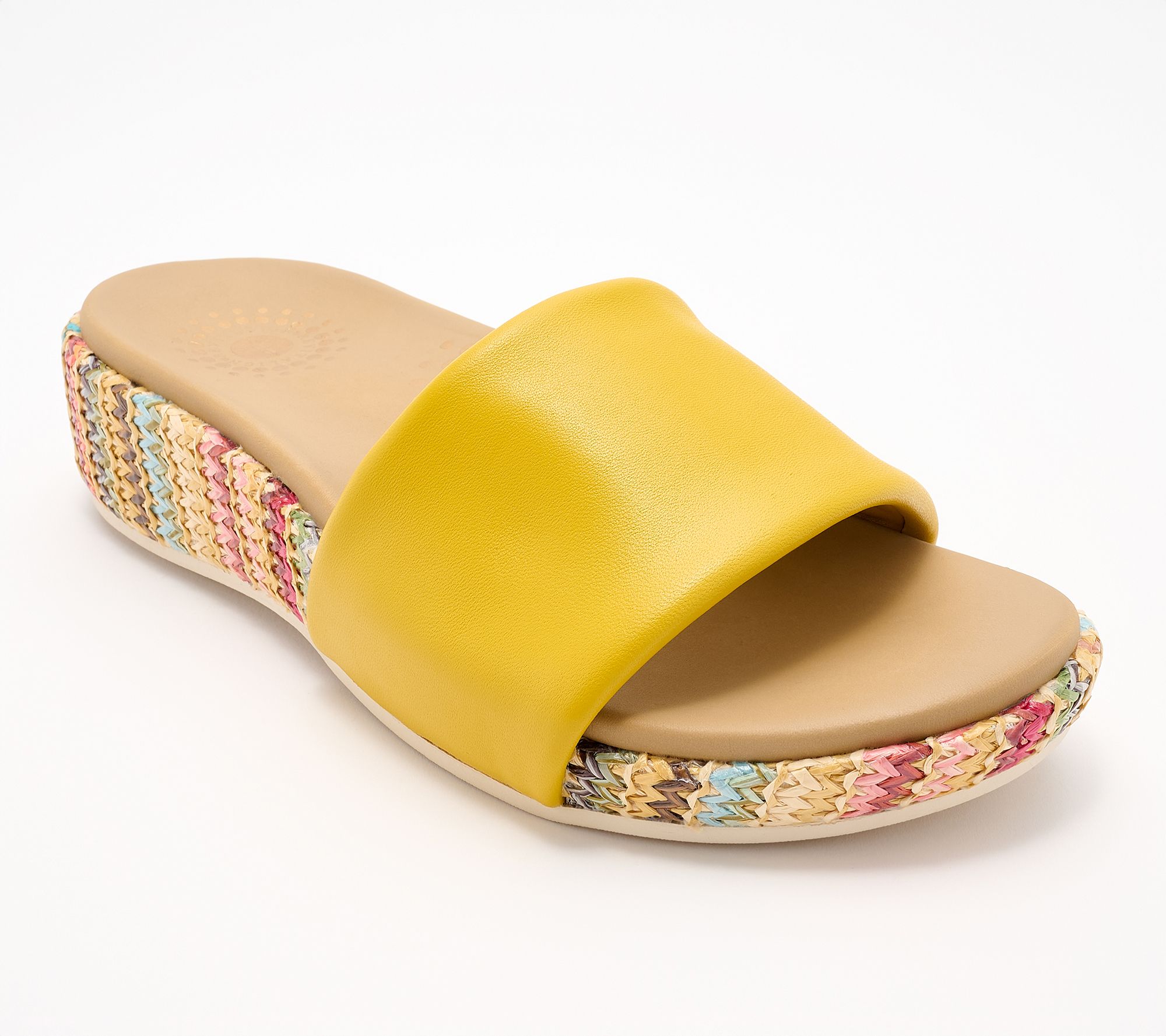 Revitalign Orthotic Leather Platform Wedges - Sea Glass