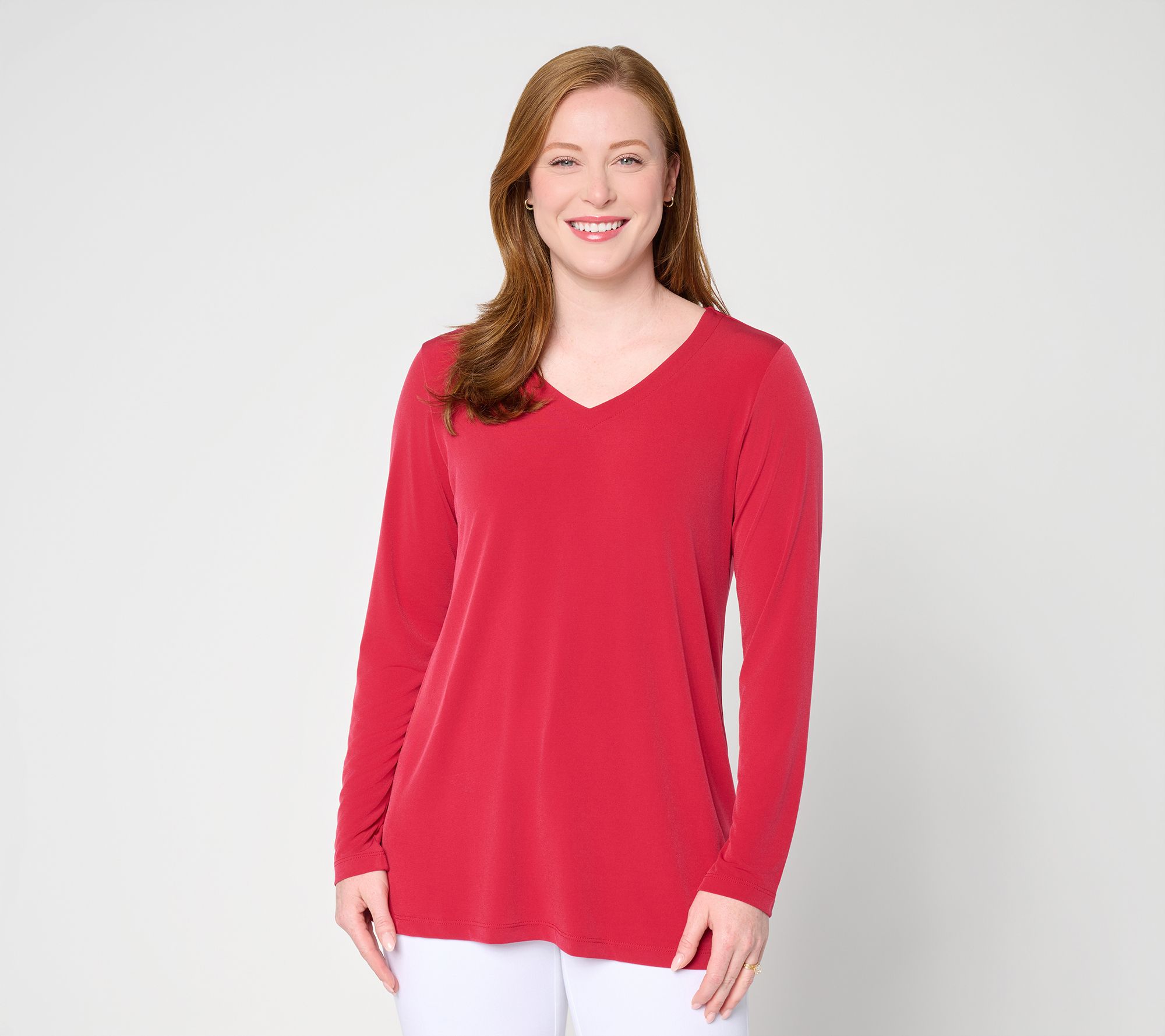  Susan Graver Essentials Regular Liquid Knit A-Line Tunic