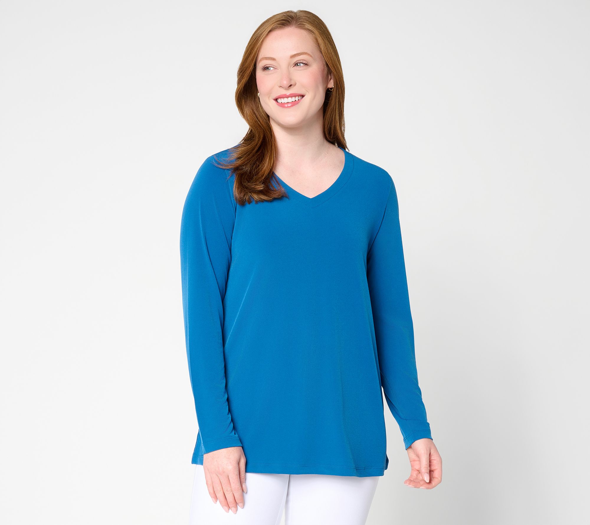 Susan Graver Essentials Regular Liquid Knit A-Line Tunic