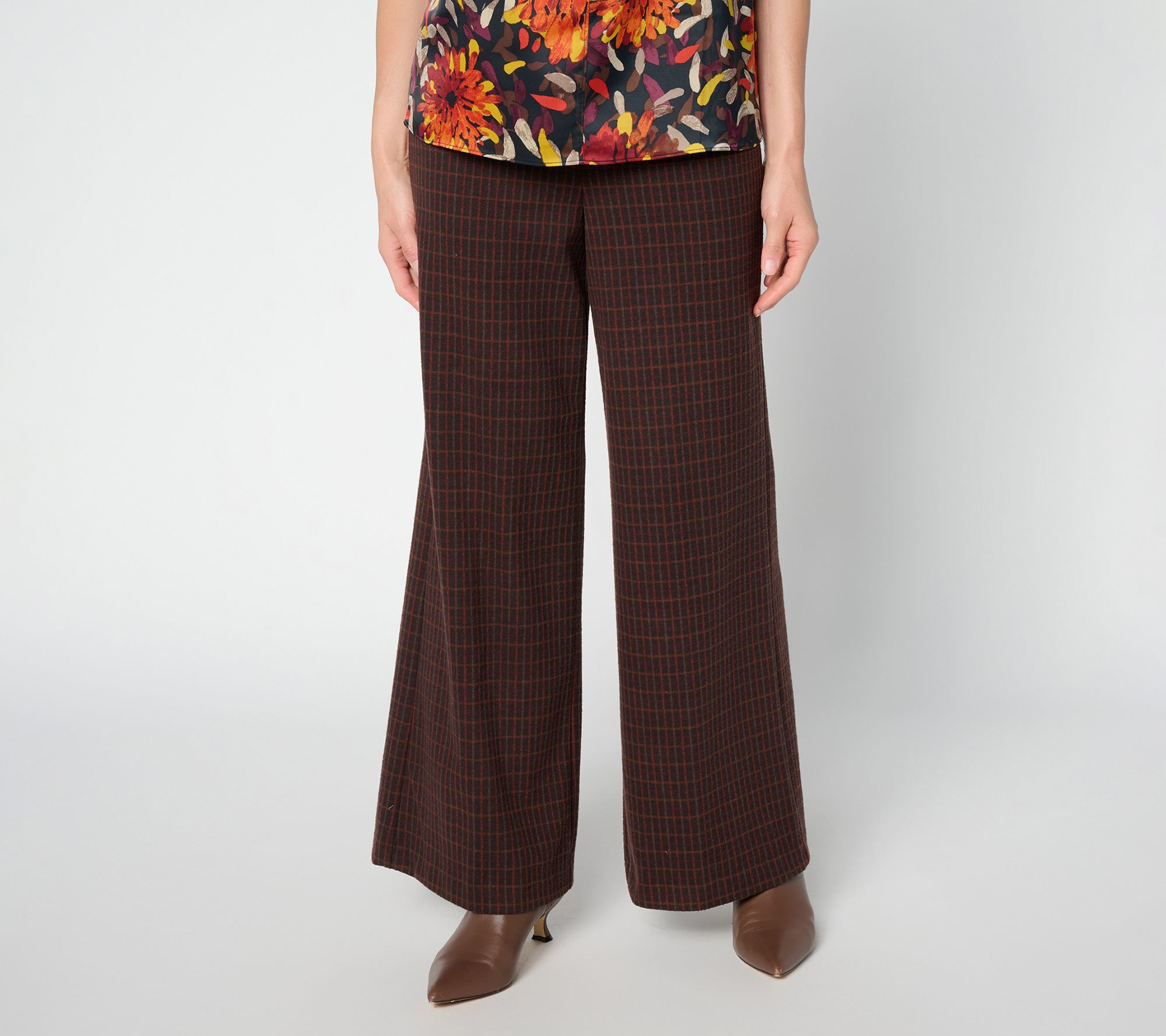 Carla Rockmore Collection Regular Flannel Hollywood Waist Wide Leg Pants