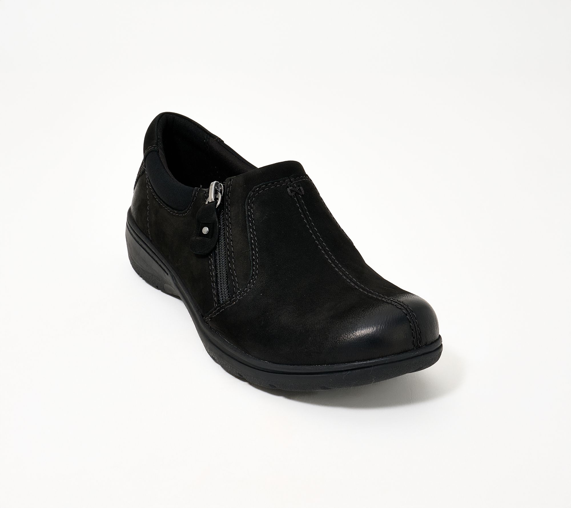 Clarks Collection Leather Slip-Ons -Carleigh Ease