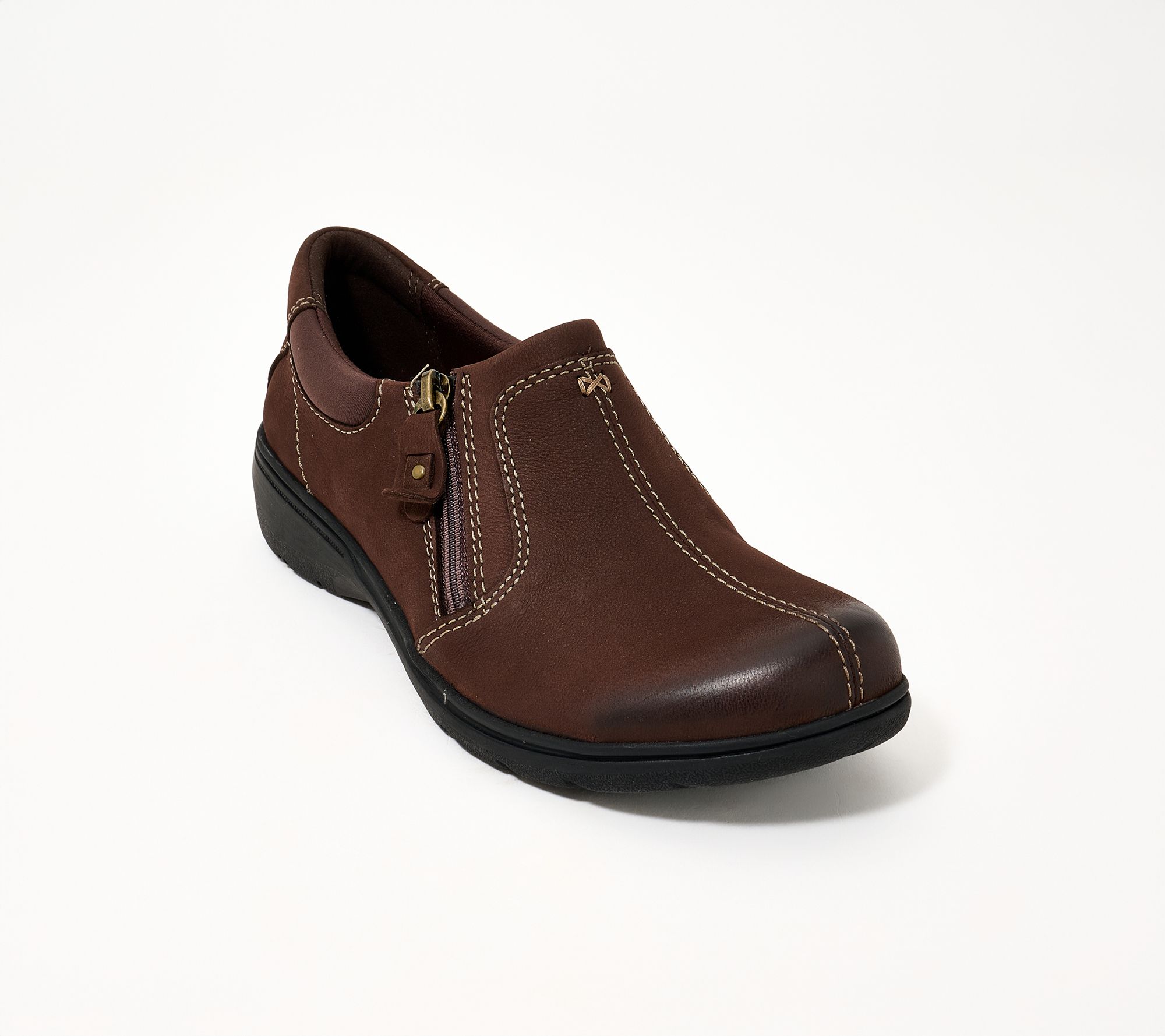 Clarks Collection Leather Slip-Ons -Carleigh Ease
