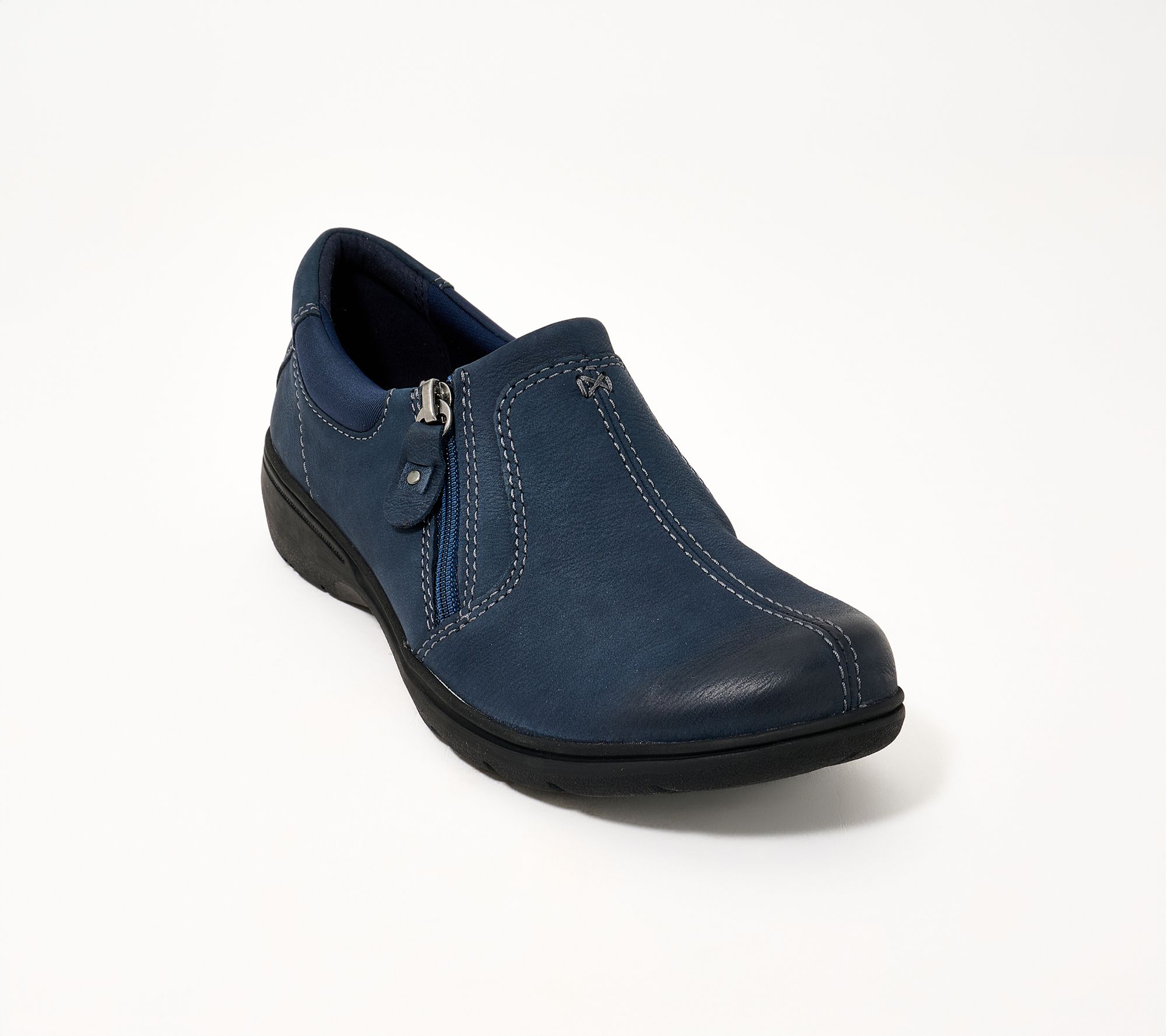 Clarks Collection Leather Slip-Ons -Carleigh Ease