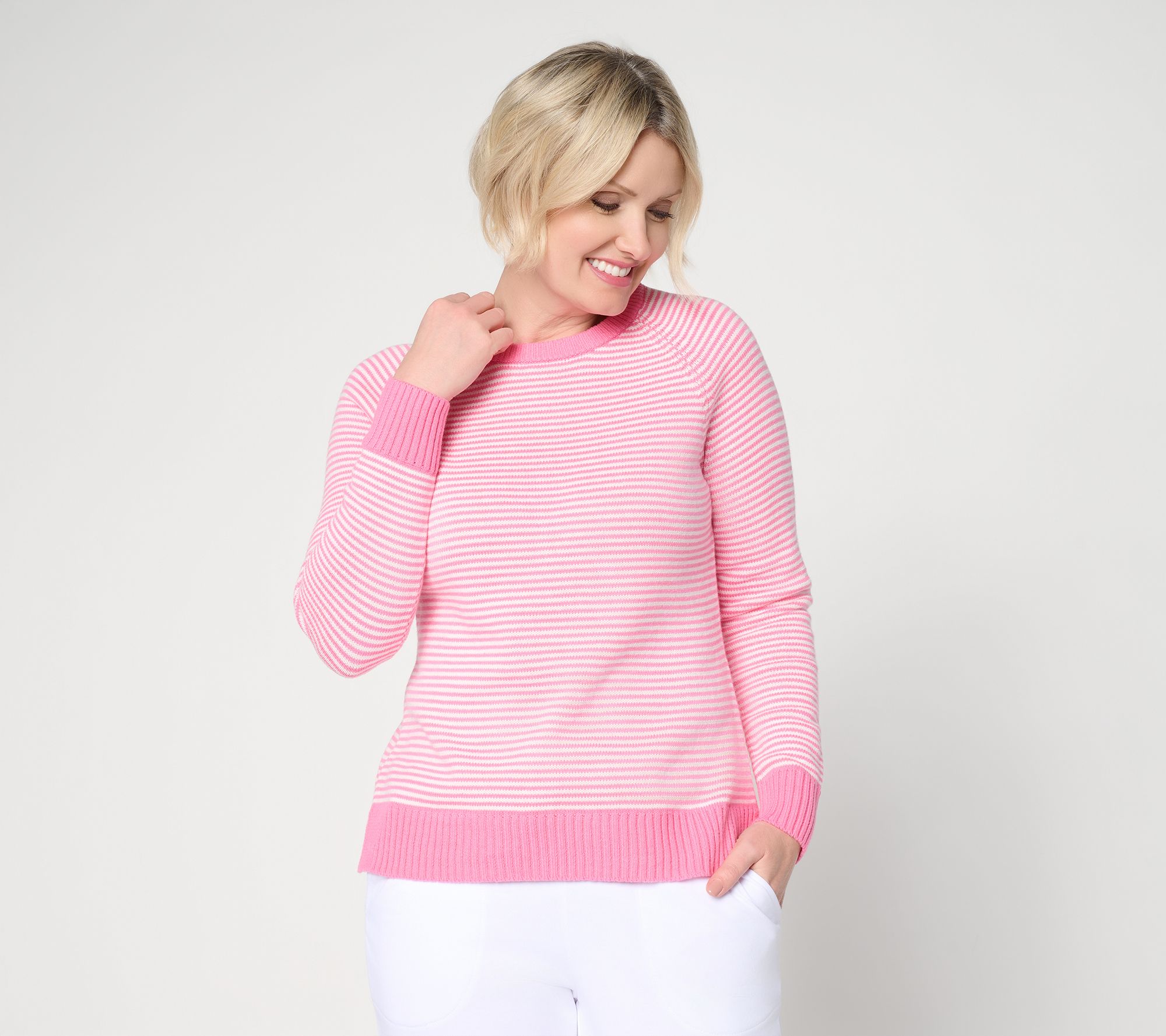 "As Is" Belle by Kim Gravel Nod to Nautical Raglan Sleeve Sweater