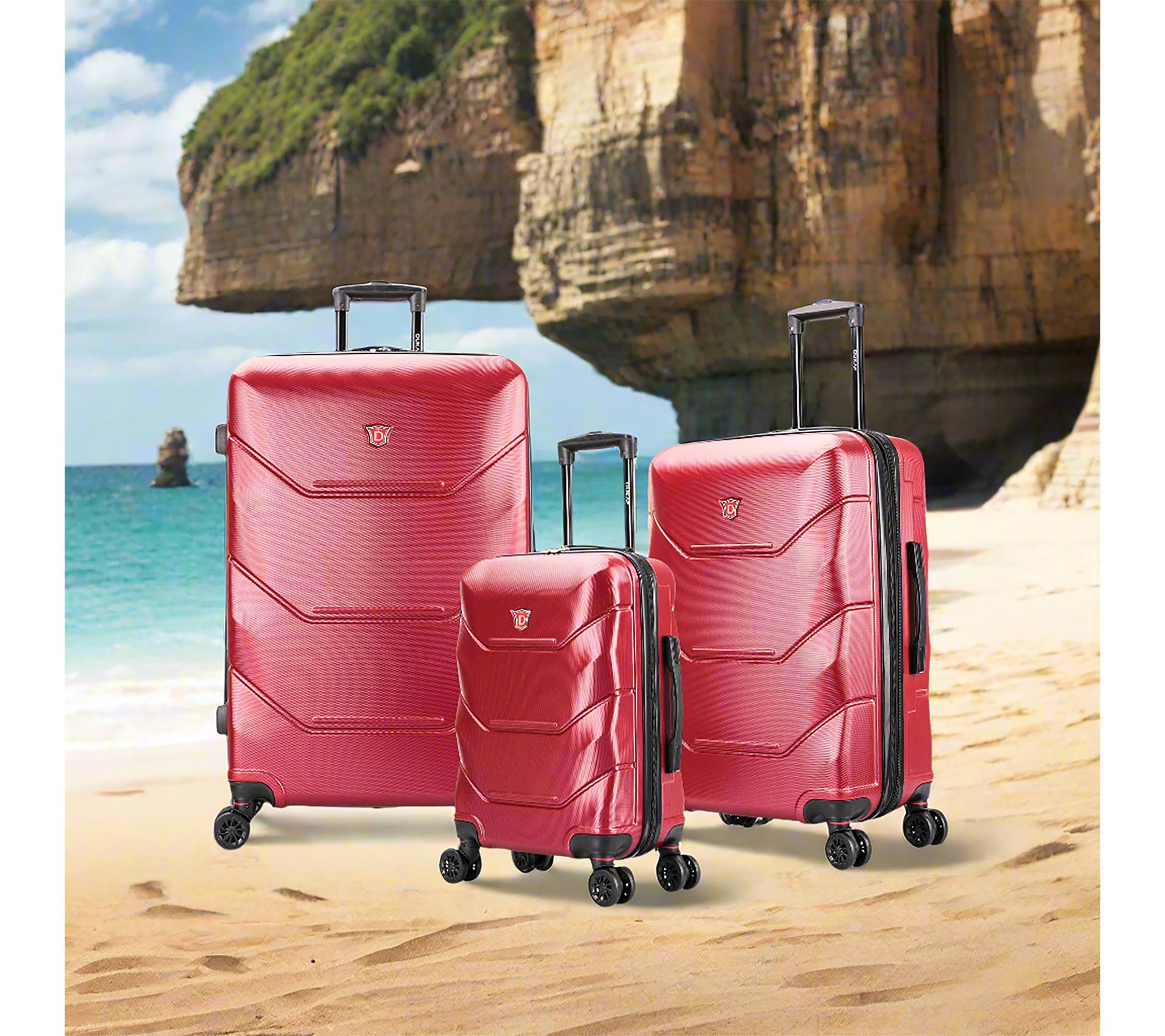 DUKAP Zonix Lightweight Hardside 3 Piece Luggage Set - QVC.com