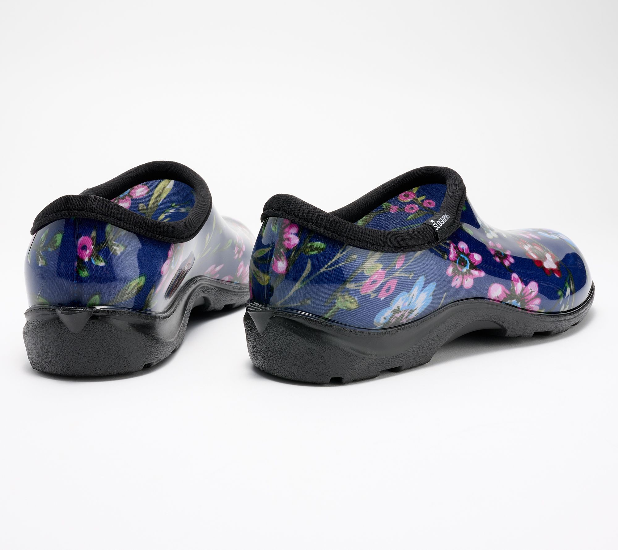 Sloggers Printed Floral Navy Base Waterproof Gardening Shoes - QVC.com