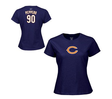 NFL Bears Julius Peppers Women's Name and Number T-Shirt 