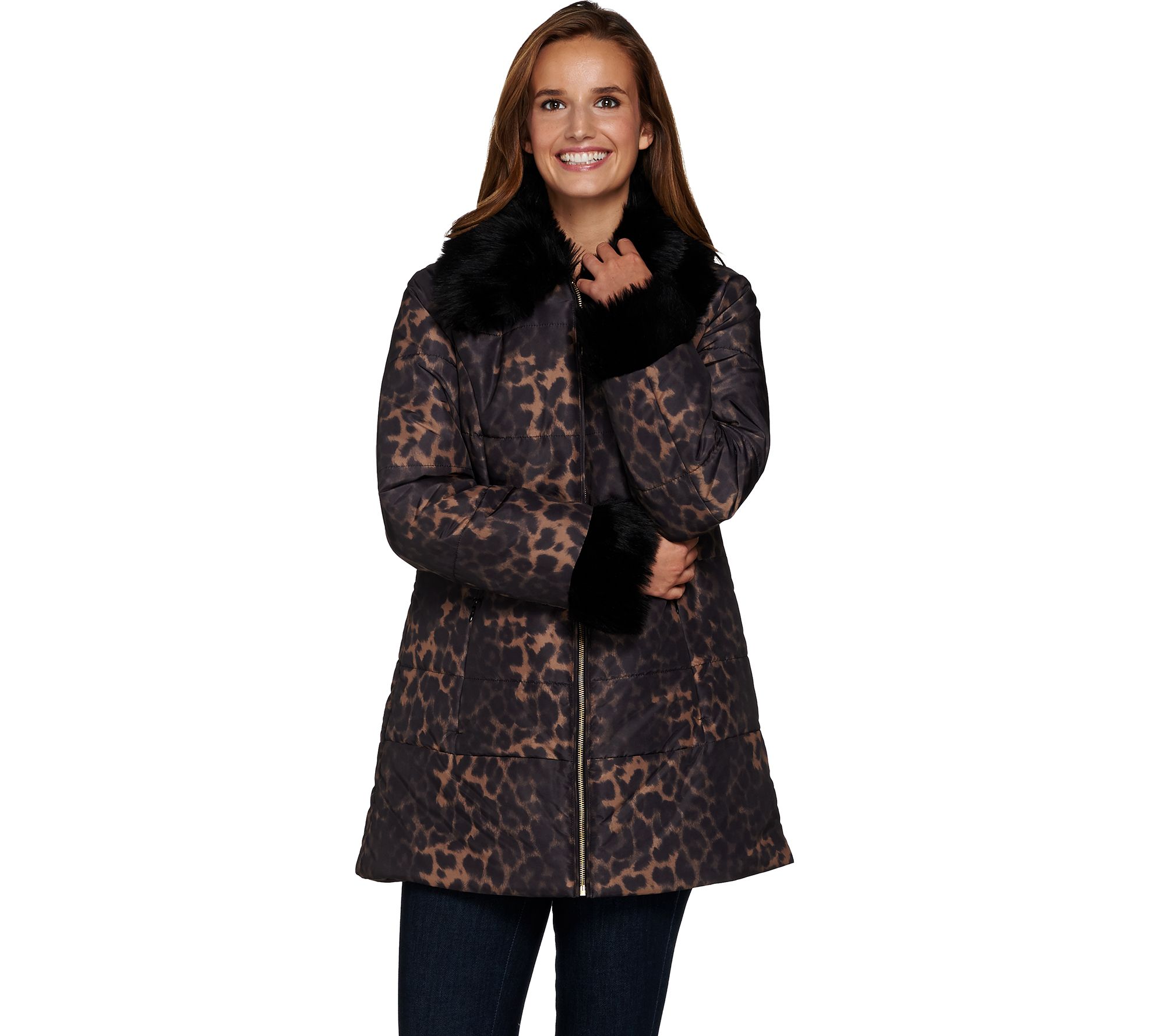 Qvc 2025 leopard coat