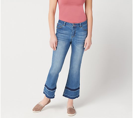 Peace Love World Cropped Jeans with Double Layer Hem - QVC.com