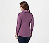 Susan Graver Weekend Petite Brushed Textured Knit Cowl-Neck Tunic, 1 of 2