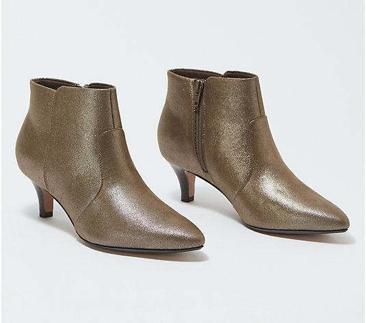 "As Is" Clarks Collection Heeled Booties - Linvale Judith