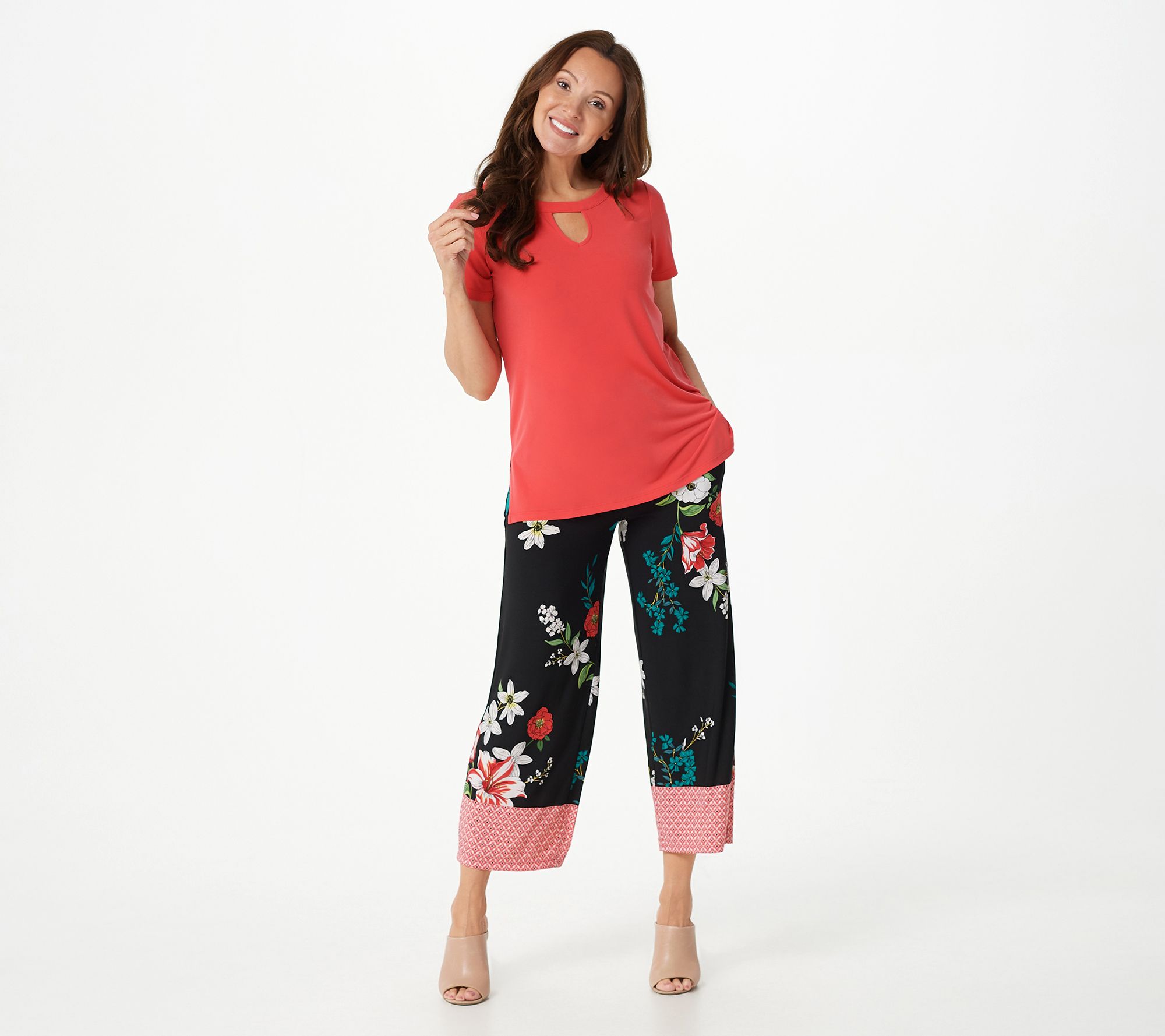 qvc susan graver liquid knit crop pants