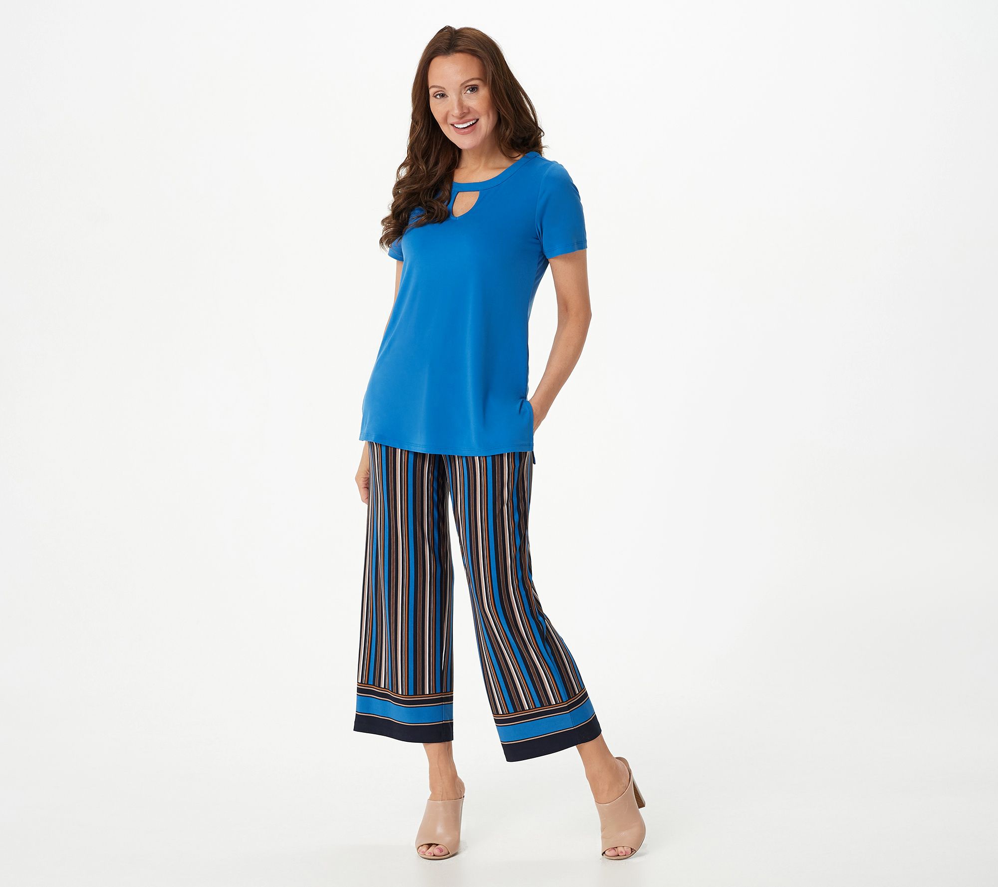 Qvc susan graver hot sale liquid knit crop pants