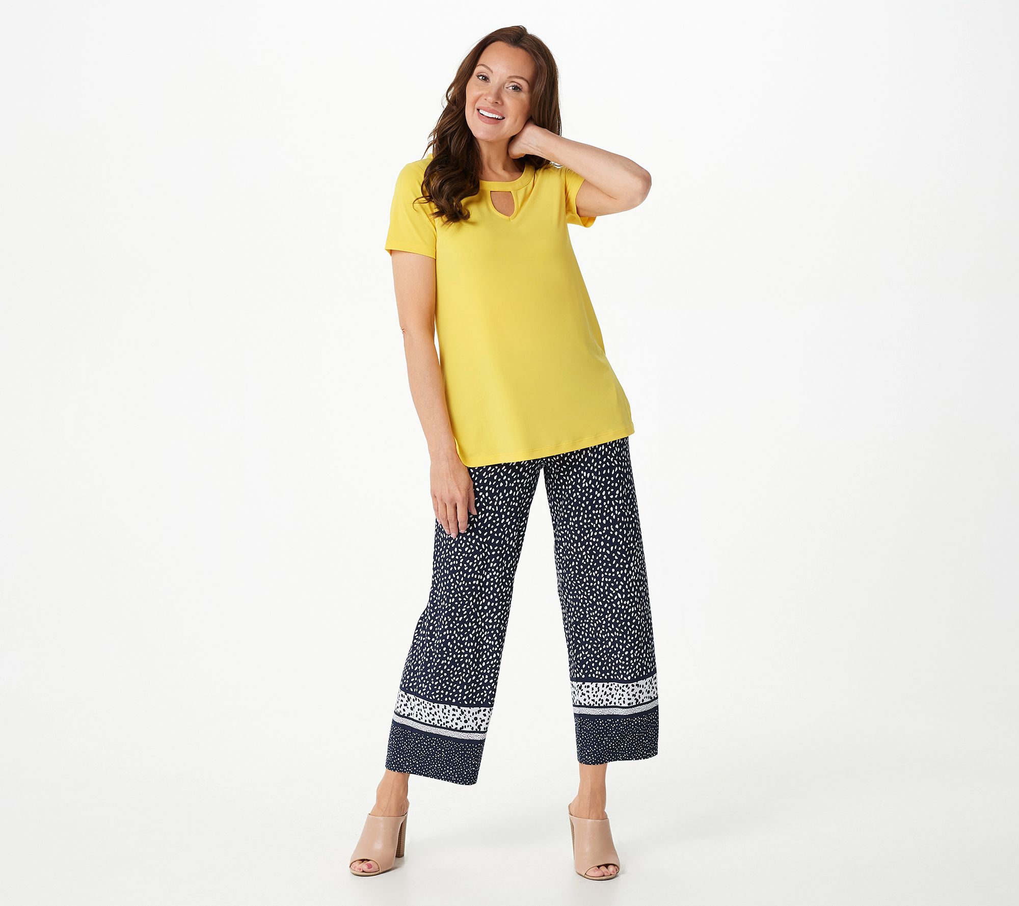 qvc susan graver liquid knit crop pants