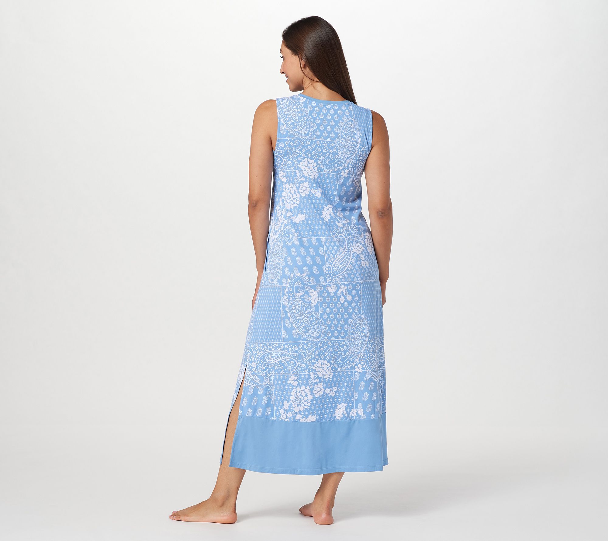 "As Is" Cuddl Duds Flexwear Wide Shoulder Maxi Dress