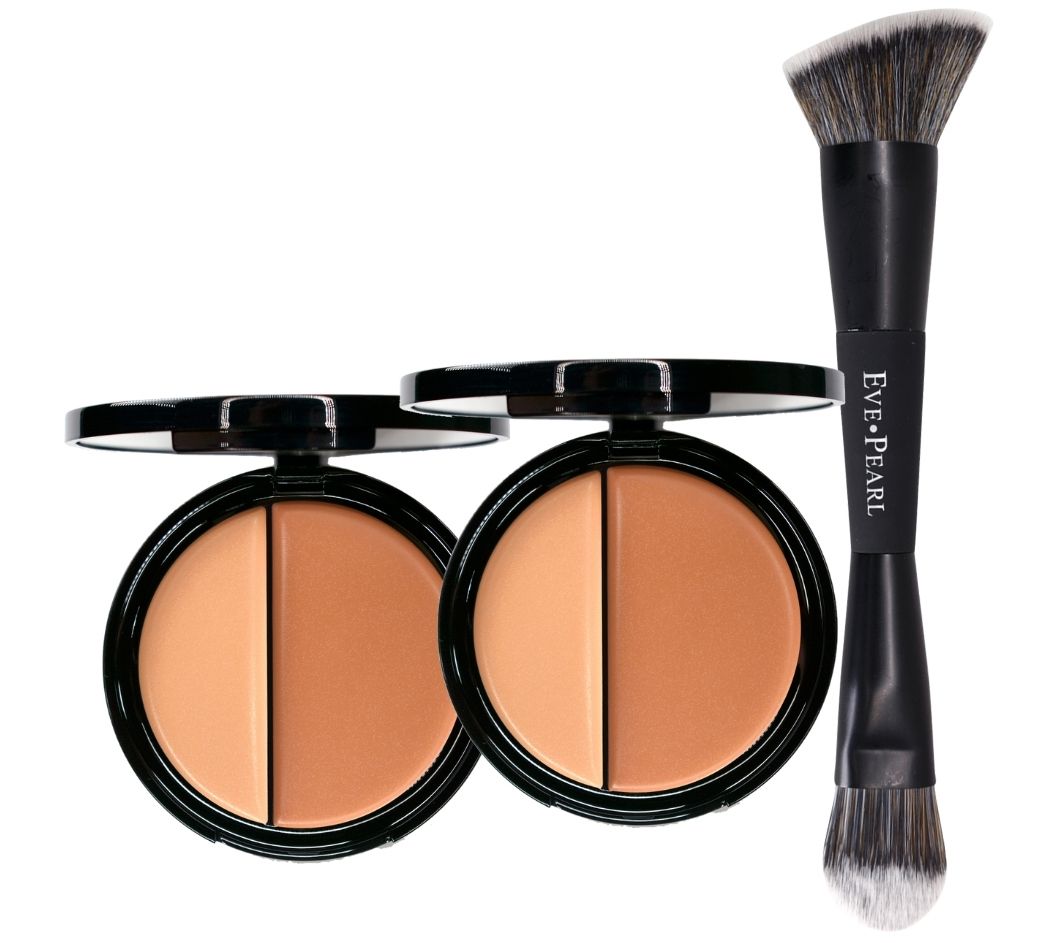 EVE PEARL HD Dual Foundation Duo with Contour Blender Brush