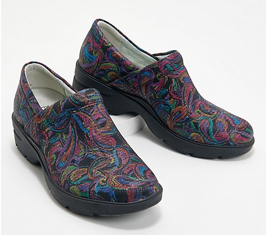 Align Printed Leather Slip-On Shoes - Indya