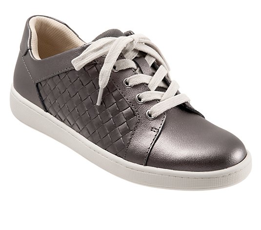Trotters Leather Lace Up Sneakers - Adore