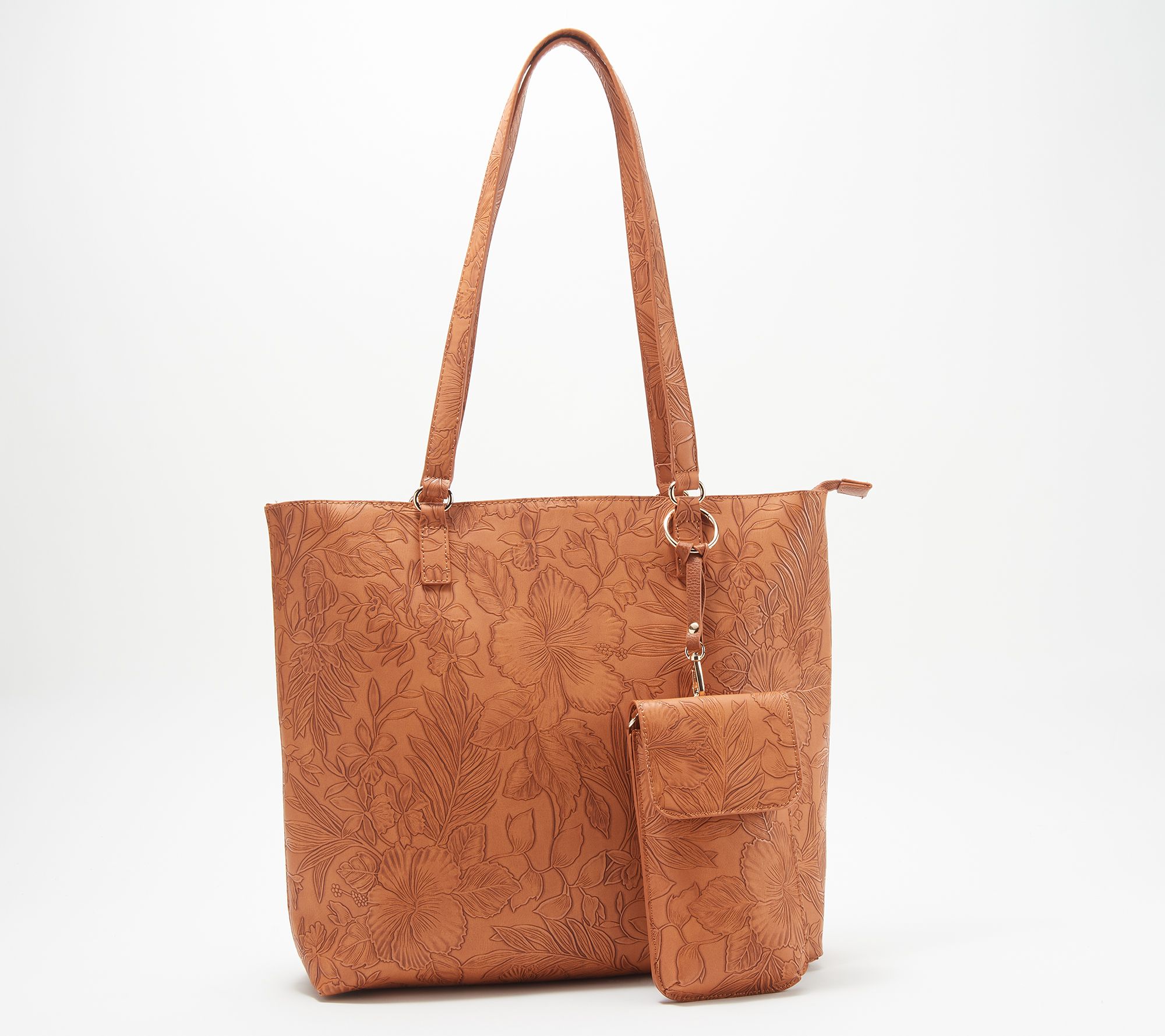 Save the Girls Floral Tote_with Touchscreen Crossbody