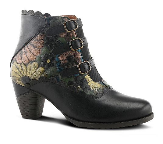 L`Artiste by Spring Step Leather Booties - Iwantit