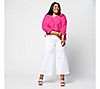 "As Is" Encore by Idina Menzel Petite Colored Wide Leg Crop Jeans, 5 of 6