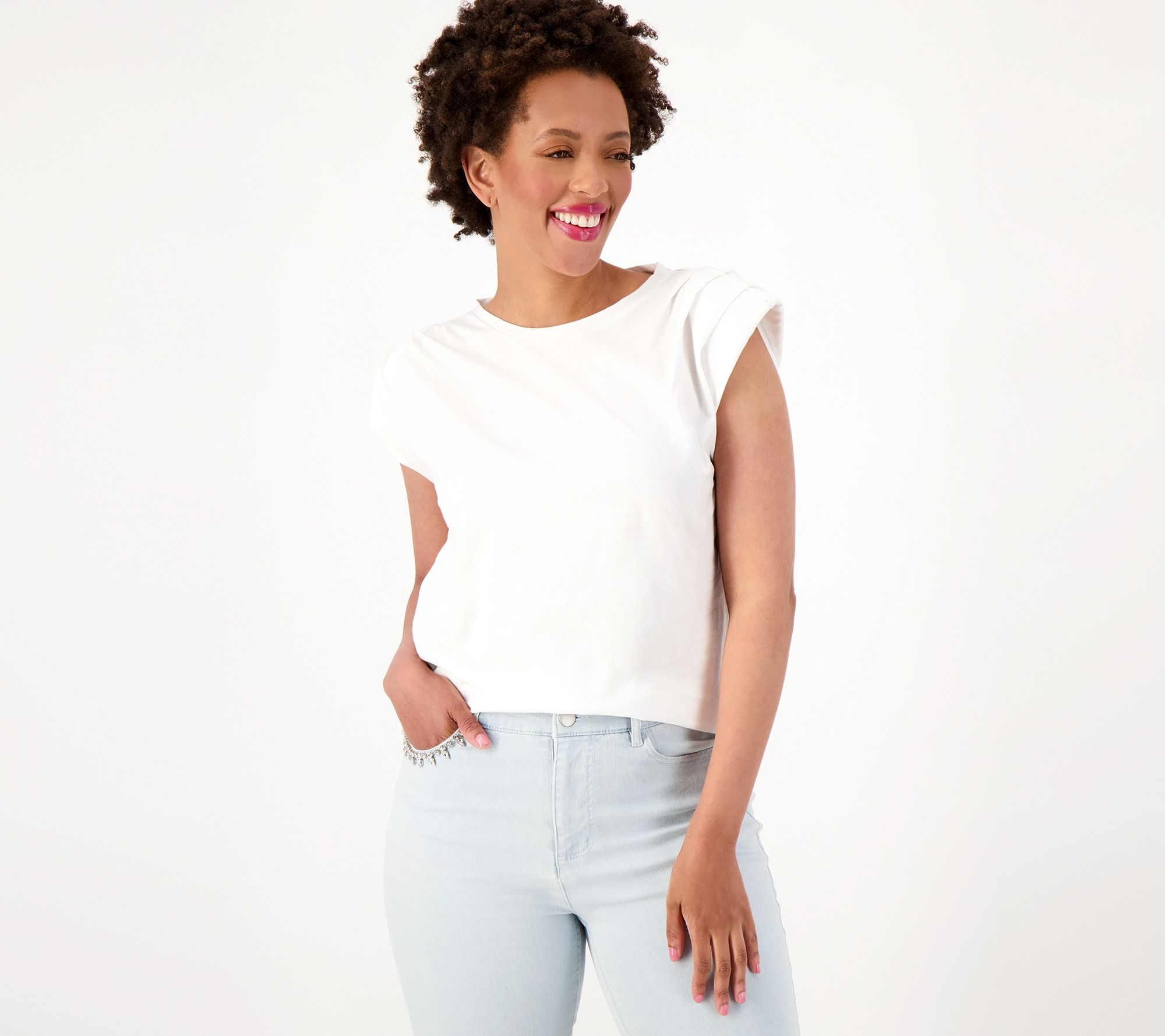 Studio Park x Vanessa Herring Extended Shoulder Top