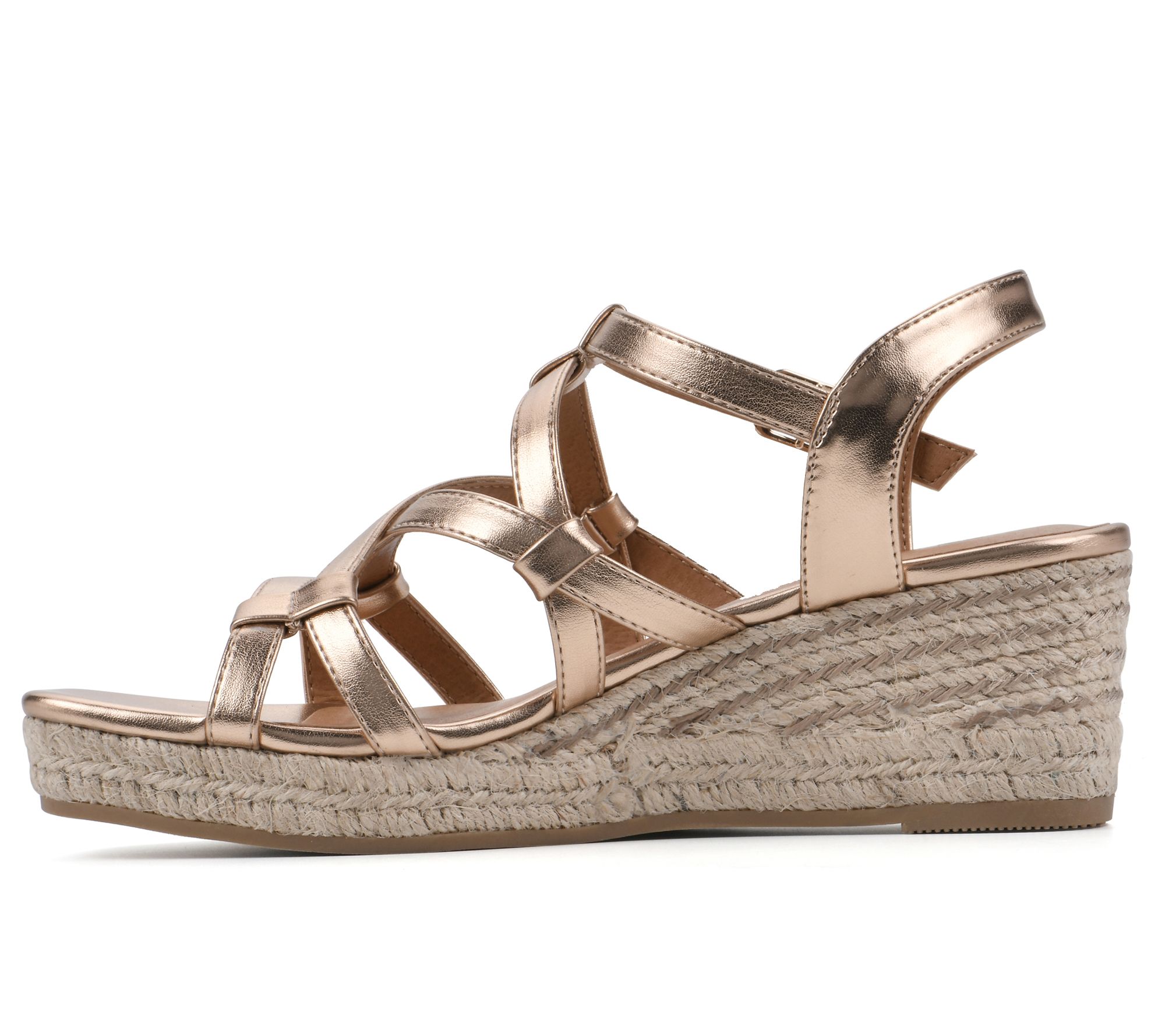 White Mountain Espadrille Wedge Sandals - Swayze - QVC.com