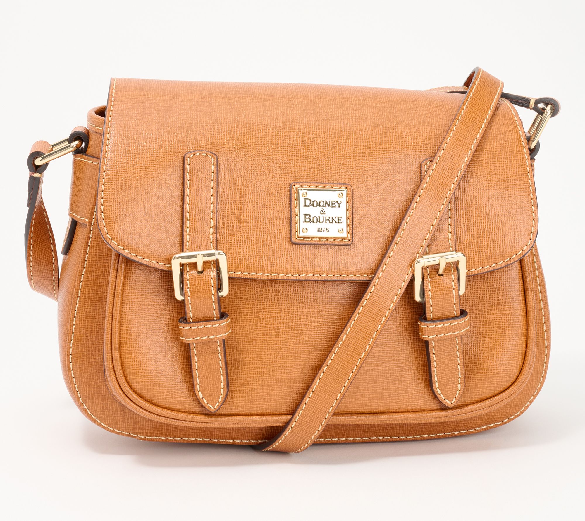 Dooney & Bourke Saffiano Leather Flap Crossbody Bag on QVC 